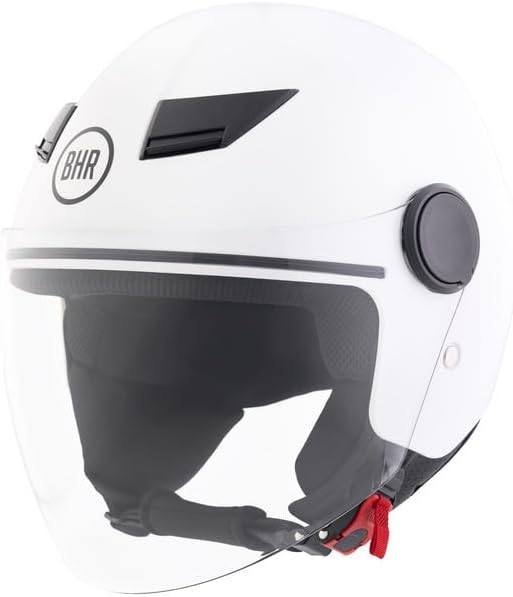 BHR - CASCO DEMI JET 841 CHILD BAMBINO/BAMBINA BIANCO METALLIZZATO