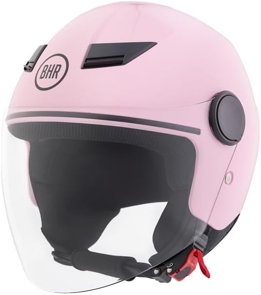 BHR - CASCO DEMI JET 841 CHILD BAMBINO/BAMBINA ROSA METALLIZZATO
