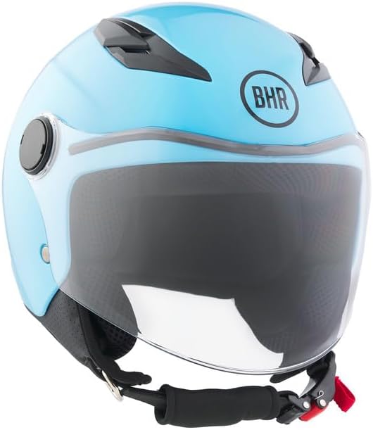 BHR - CASCO DEMI JET 838 CHILDREN BAMBINO/BAMBINA AZZURRO
