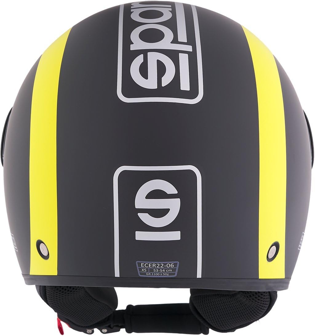 SPARCO RIDERS - CASCO DEMI JET SP601 NERO E GIALLO