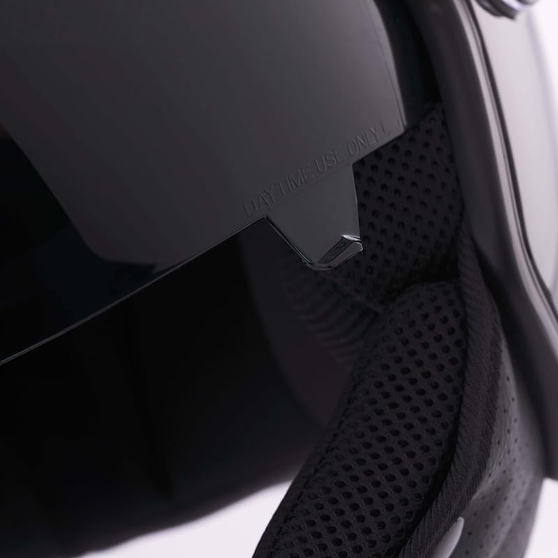 BHR - CASCO DEMI JET 840 DUAL SHIELD NERO METALLIZZATO