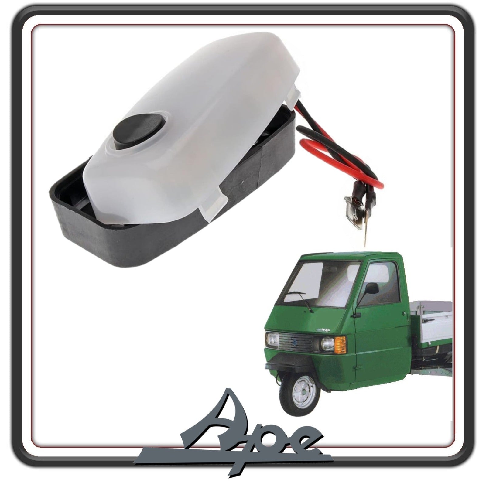 LUCE INTERNA PLAFONIERA CIELO CABINA LUCE DI CORTESIA PER PIAGGIO APE 50 - APE 703 - APE 602 - ORIGINALE PIAGGIO B007895