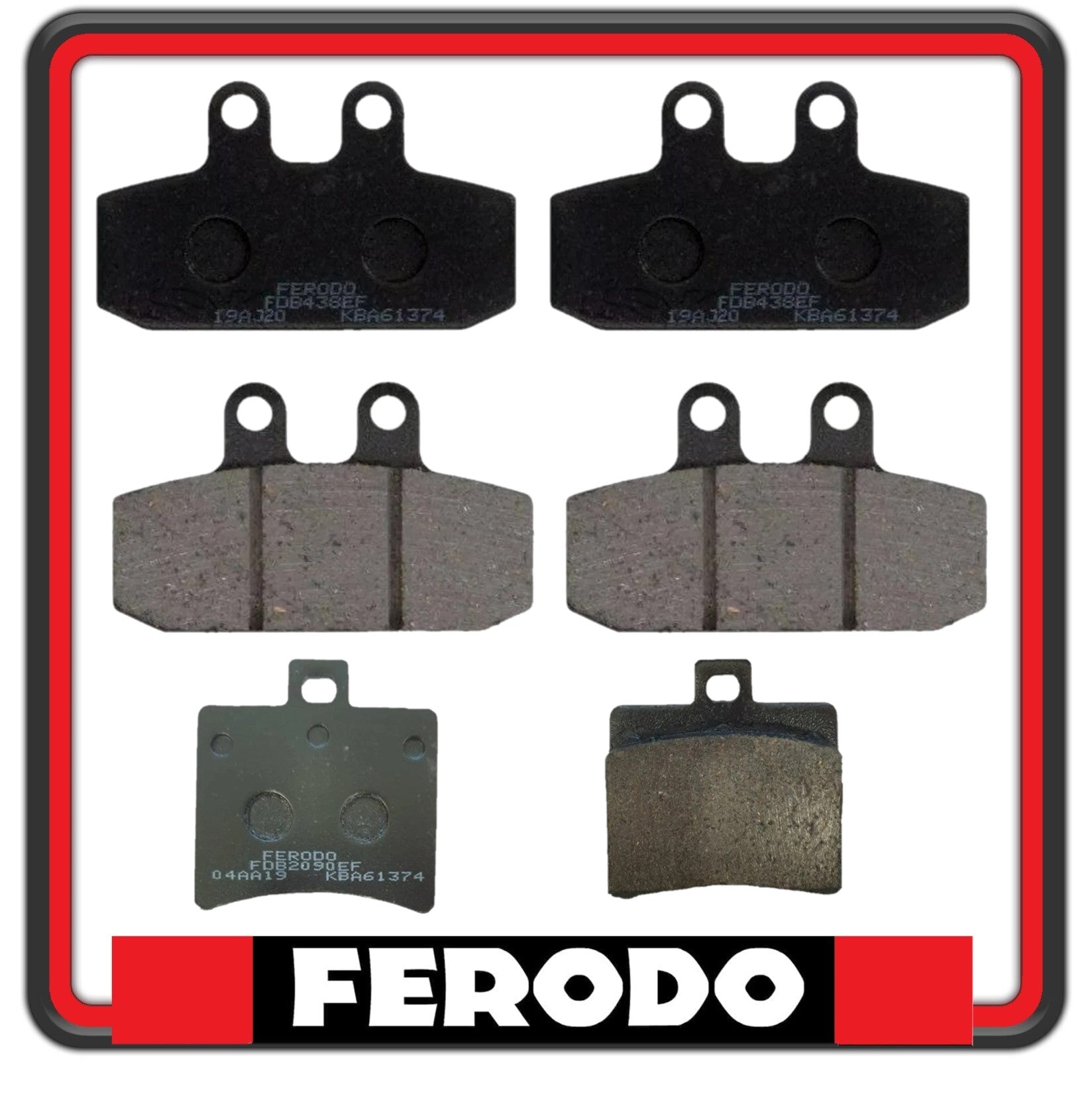 KIT PASTIGLIE PASTICCHE FRENO FERODO COMPATIBILE CON APRILIA SCARABEO 400 - SCARABEO 500 DAL 2008 IN POI FDB438X2 - FDB2090