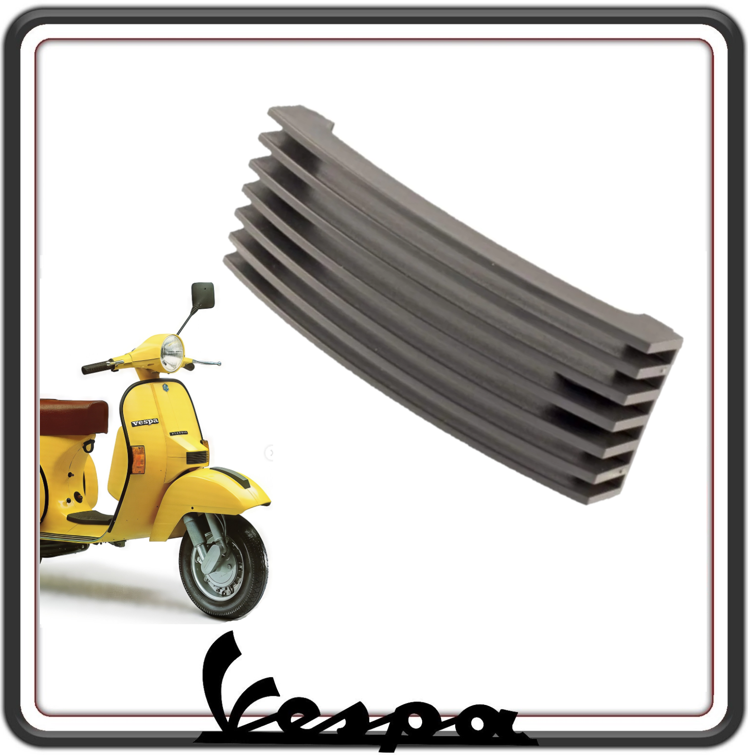 GRIGLIA CALANDRA STERZO NASELLO COPRISTERZO COPRI STERZO PER VESPA PX - VESPA ARCOBALENO FINO AL 1983