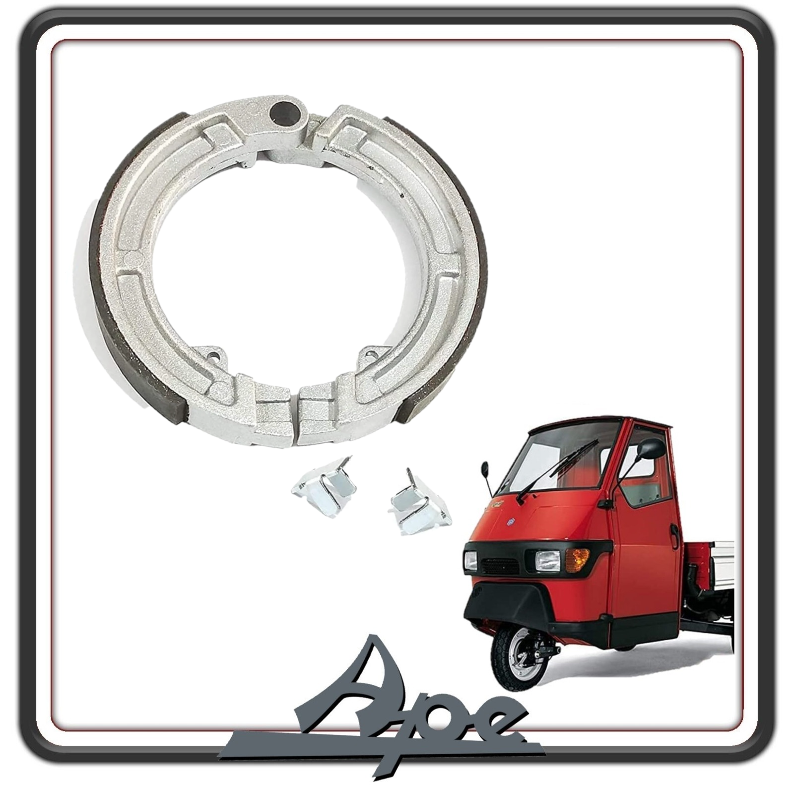 KIT COPPIA GANASCE FRENO FRENI ANTERIORE PER VESPA 50 SPECIAL - APE 50 TUTTE LE VERSIONI
