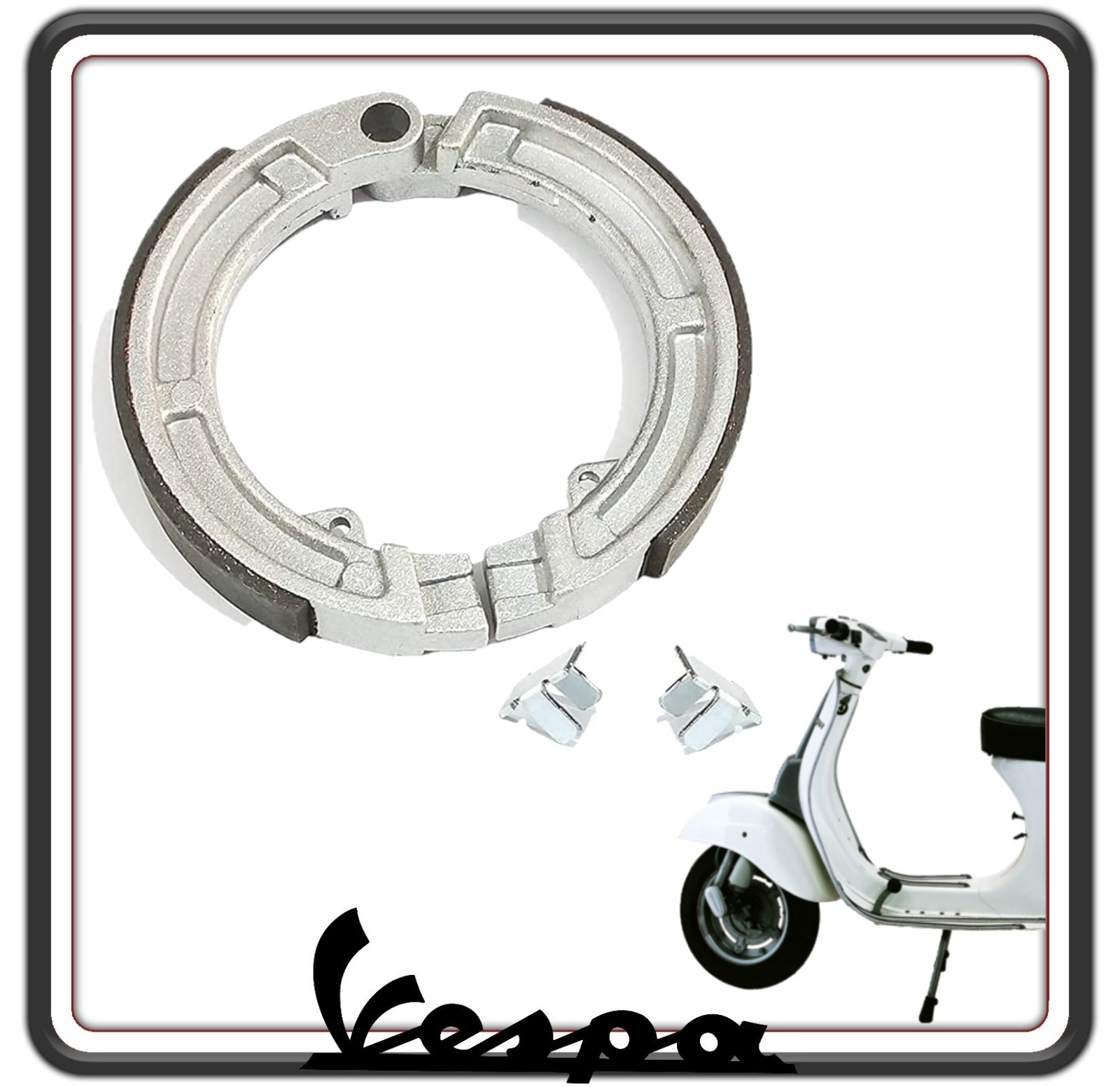 KIT COPPIA GANASCE FRENO FRENI ANTERIORE PER VESPA 50 SPECIAL - APE 50 TUTTE LE VERSIONI