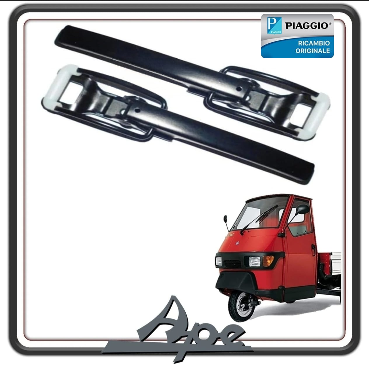 KIT 2 LEVA GANCIO CHIUSURA SPONDA LATO DESTRO O SINISTRO PER PIAGGIO PORTER TUTTI I MODELLI - PIAGGIO QUARGO DIESEL - APE 703 TUTTI I MODELLI - APE 50 ORIGINALE PIAGGIO 264785