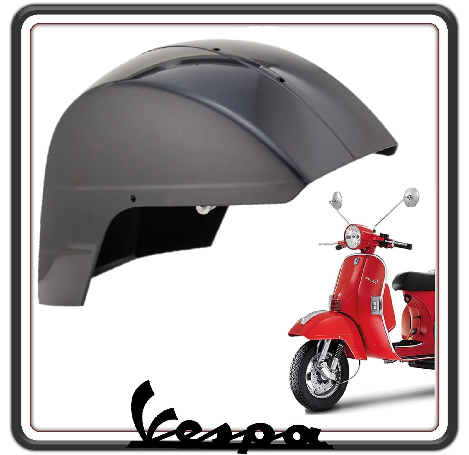 PARAFANGO ANTERIORE GREZZO COMPATIBILE PER PIAGGIO VESPA PX TUTTI I MODELLI SENZA FRENO A DISCO - VESPA ARCOBALENO SENZA FRENO A DISCO