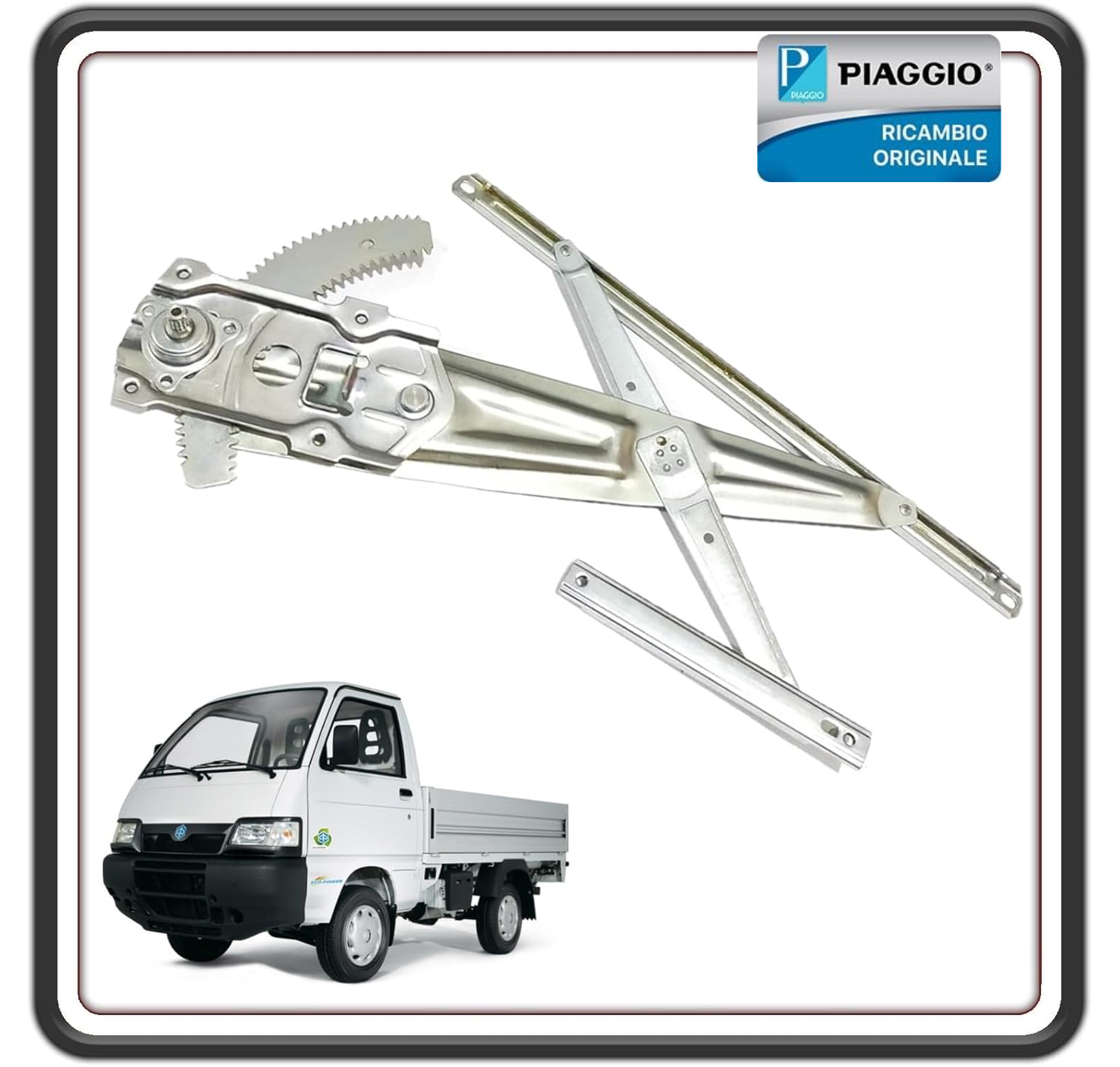 ALZAVETRO ALZACRISTALLO LATO SINISTRO LATO GUIDA PORTER 1300 BENZINA FINO AL 2009 - PORTER 1200 1400 DIESEL - PIAGGIO QUARGO ORIGINALE PIAGGIO 56581R