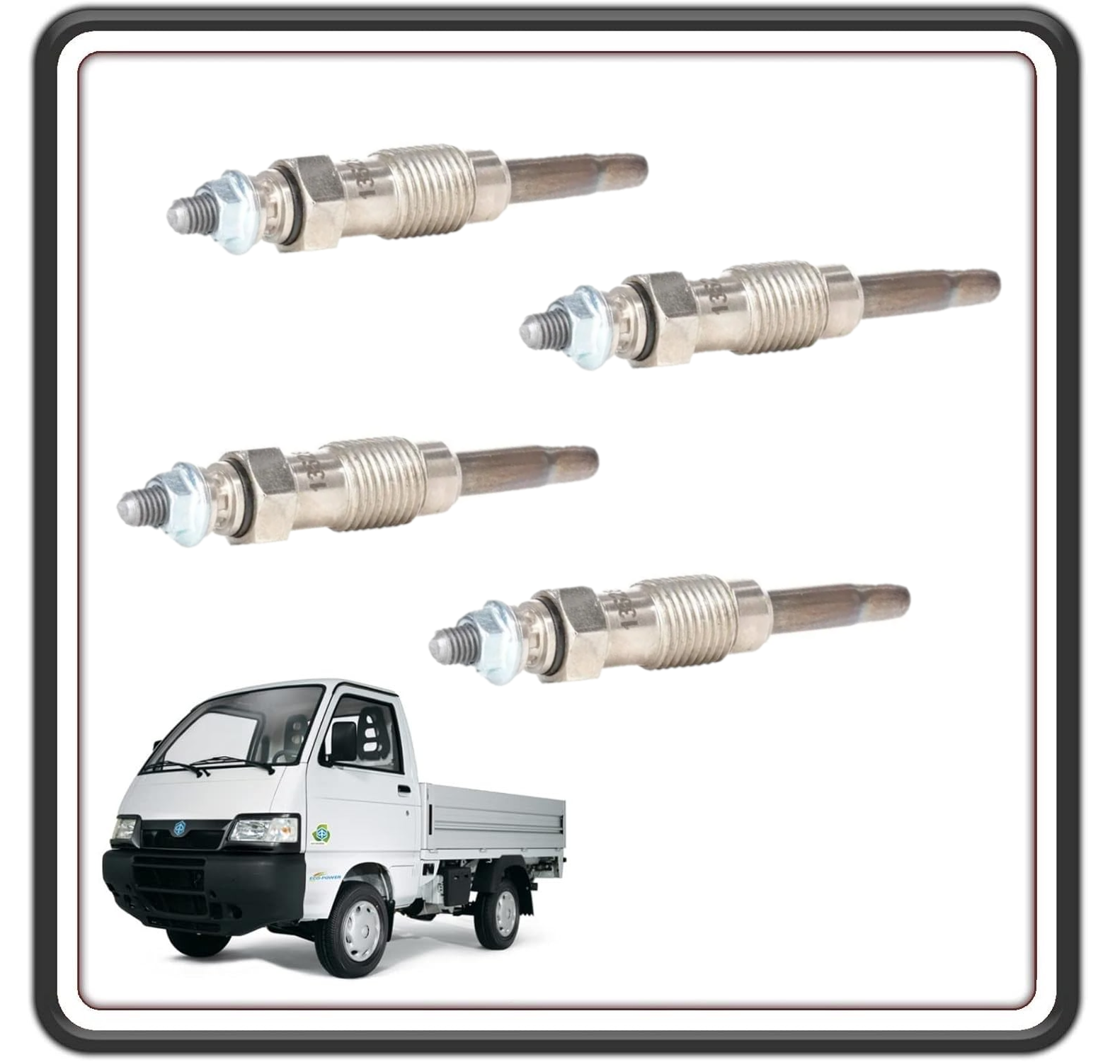 KIT 4 CANDELETTE COMPATIBILE CON PIAGGIO PORTER 1200 1400 DIESEL (LDW -1404/P - LDW -1204/P) FINO AL 2005 - PIAGGIO QUARGO DIESEL TUTTI I MODELLI