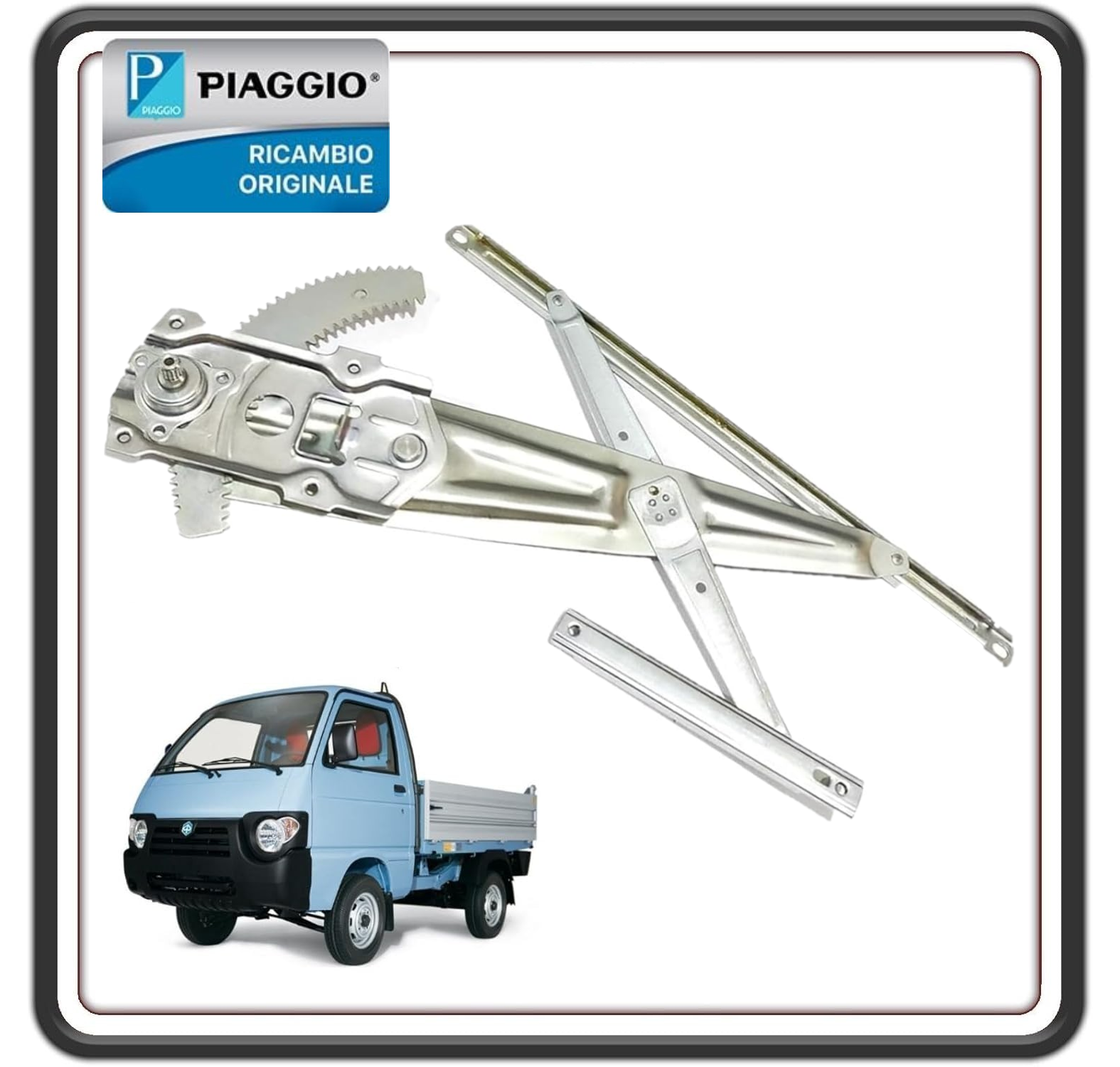 ALZAVETRO ALZACRISTALLO LATO SINISTRO LATO GUIDA PORTER 1300 BENZINA FINO AL 2009 - PORTER 1200 1400 DIESEL - PIAGGIO QUARGO ORIGINALE PIAGGIO 56581R