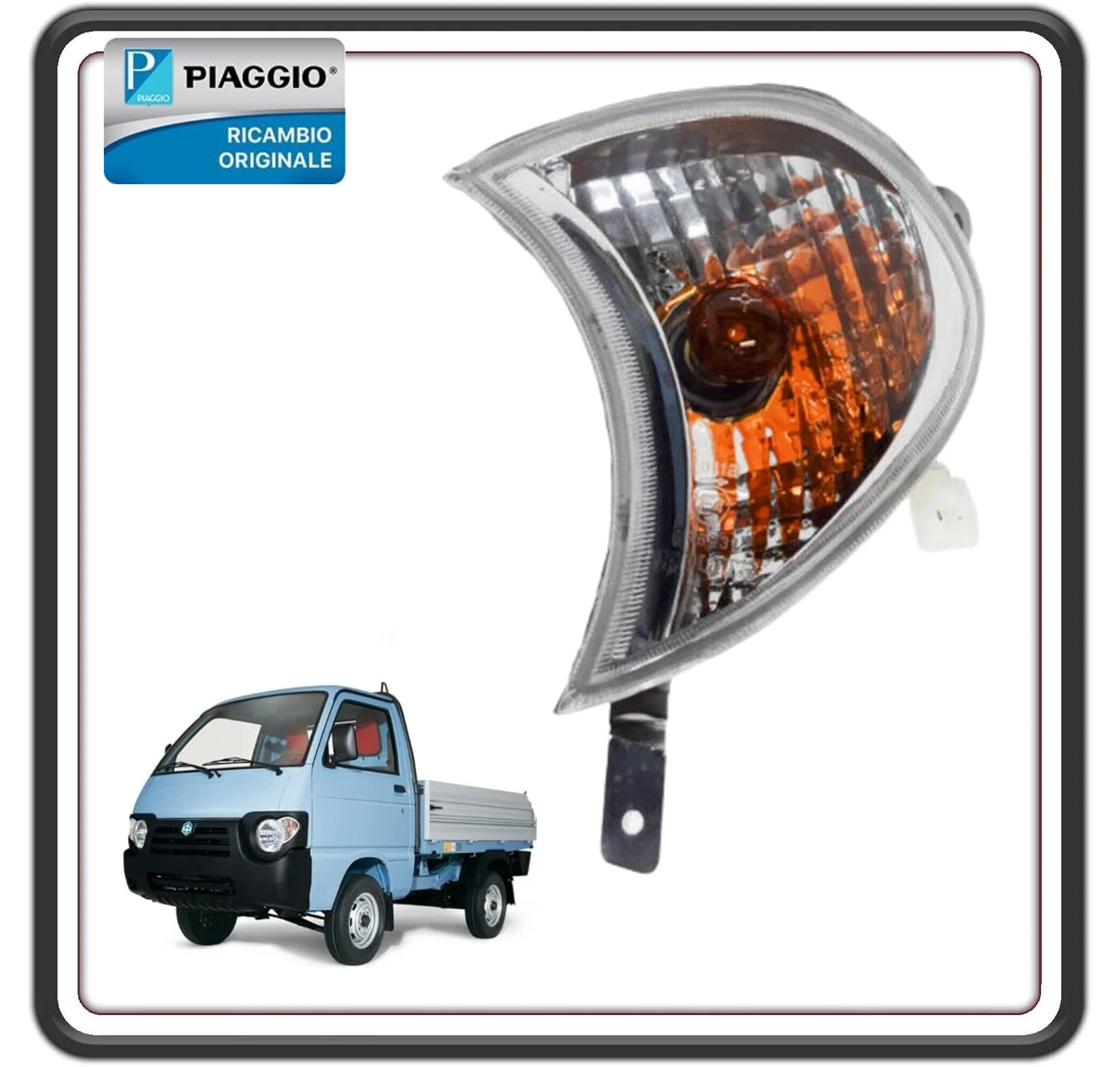 FANALINO FRECCIA INDICATORE DI DIREZIONE ANTERIORE LATO DESTRO PER PIAGGIO QUARGO TUTTI I MODELLI ORIGINALE 613773