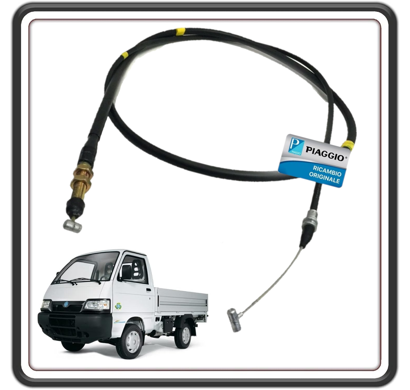 TRASMISSIONE CAVO FILO ACCELERATORE GAS PER PIAGGIO PORTER 1300 BENZINA TUTTI I MODELLI FINO AL 2009 ORIGINALE PIAGGIO 7818087582000.