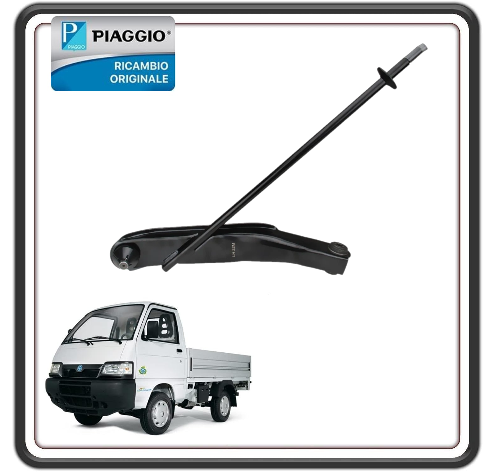 BRACCIO SOSPENSIONE OSCILLANTE SINISTRA PER PIAGGIO PORTER 1000, 1300, 1200, 1400 DIESEL ORIGINALE PIAGGIO B007555
