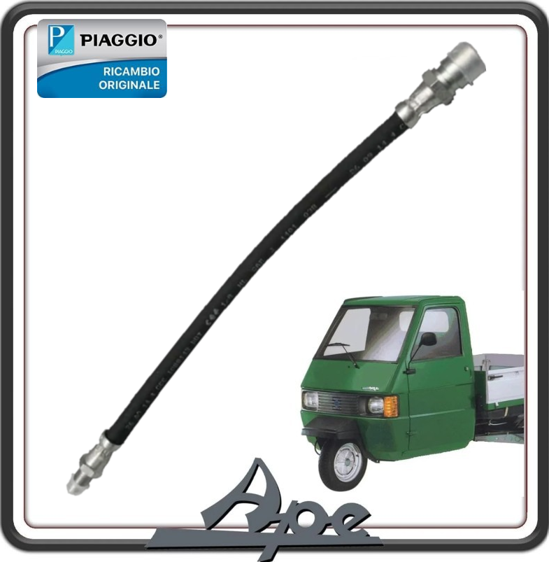CAVO TUBO FLESSIBILE FRENO FRENI POSTERIORE PER PIAGGIO APE TM 703 BENZINA DIESEL – APE 602 - APE 50 - APE POKER BENZINA E DIESEL - APE CAR - MAX DIESEL - PIAGGIO QUARGO ORIGINALE PIAGGIO 174524