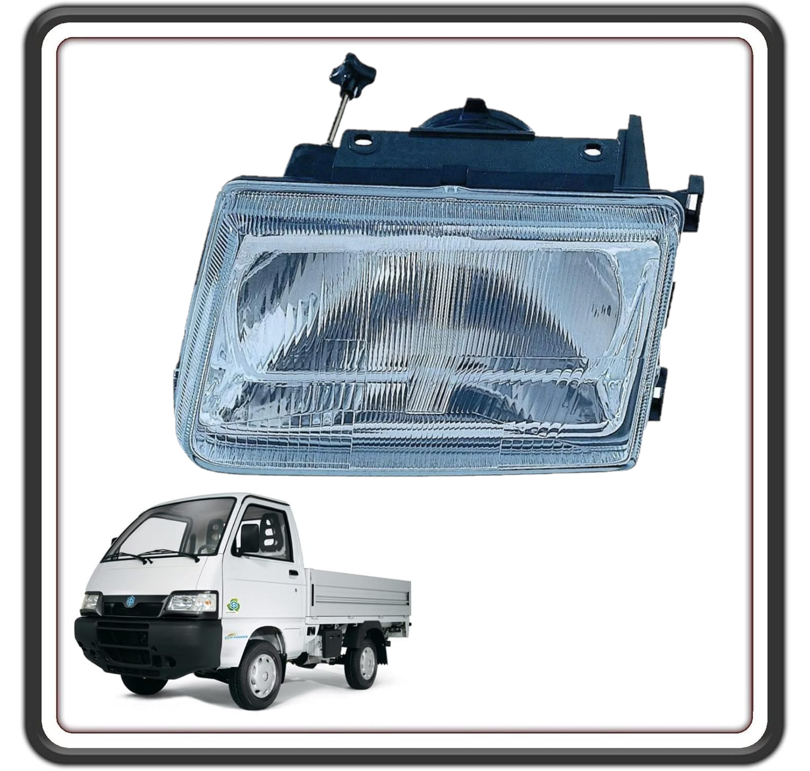 FARO FANALE PROIETTORE ANTERIORE LATO SINISTRO COMPATIBILE PER PIAGGIO PORTER 1300 16V FINO AL 2009 - PIAGGIO PORTER 1200 1400 DIESEL FINO AL 2008.