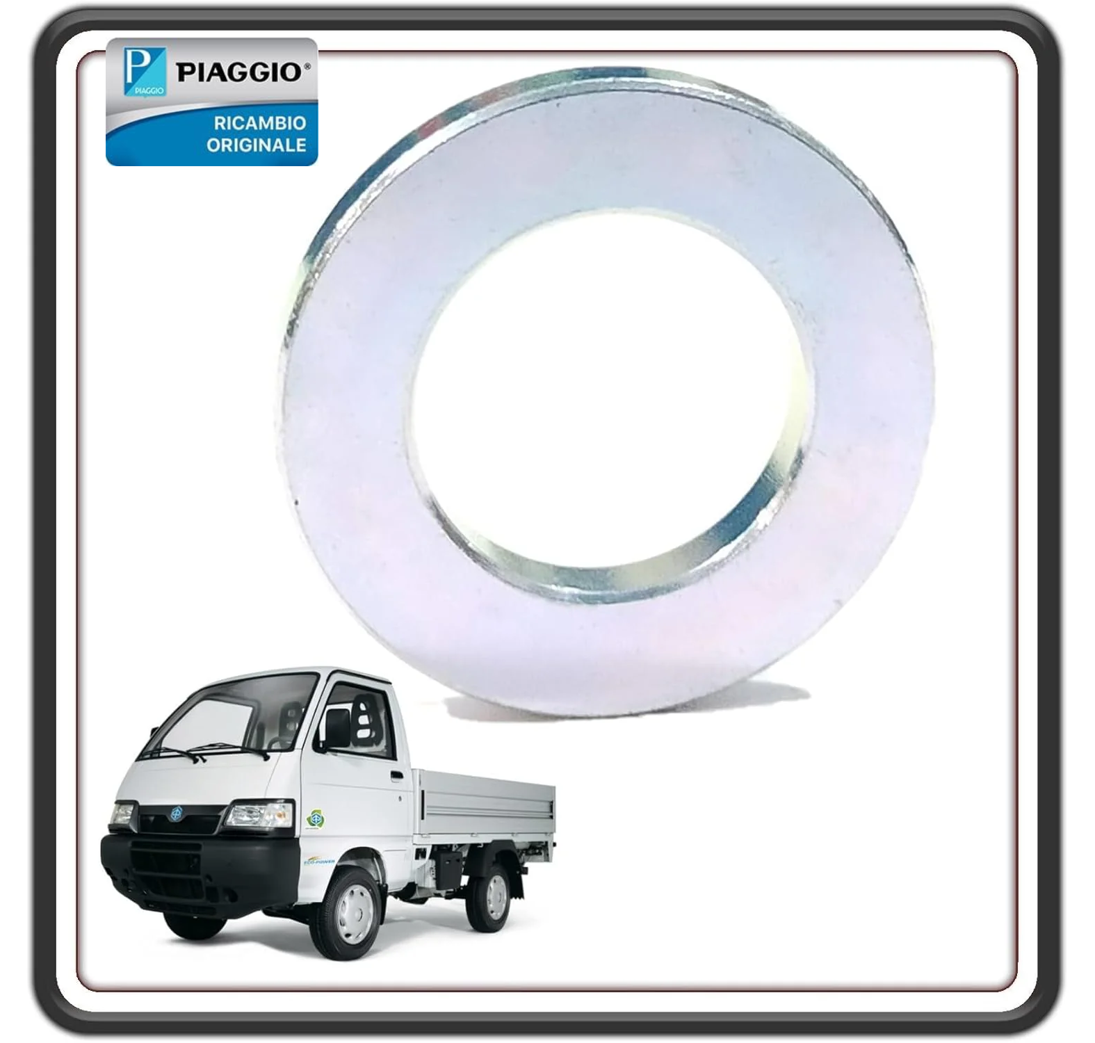 RONDELLA MOZZO ASSE RUOTA ANTERIORE PER PIAGGIO PORTER 1300 FINO AL2008 - PIAGGIO PORTER 1200 1400 DIESEL - PIAGGIO QUARGO DIESEL ORIGINALE PIAGGIO 9004201224000