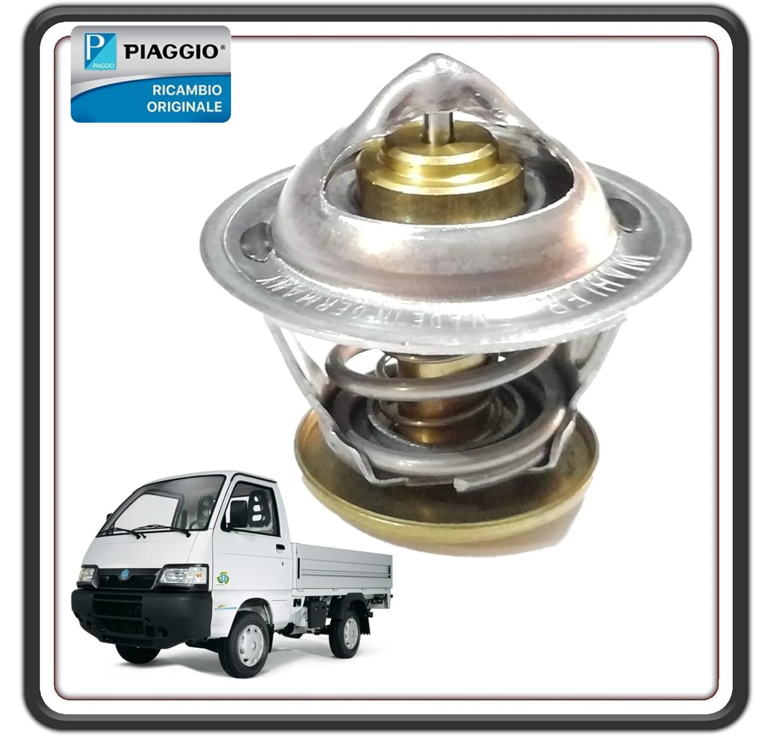 TERMOSTATO VALVOLA TERMOSTATICA PER PIAGGIO PORTER 1200 1400 DIESEL - PIAGGIO QUARGO TUTTI I MODELLI ORIGINALE PIAGGIO 493883