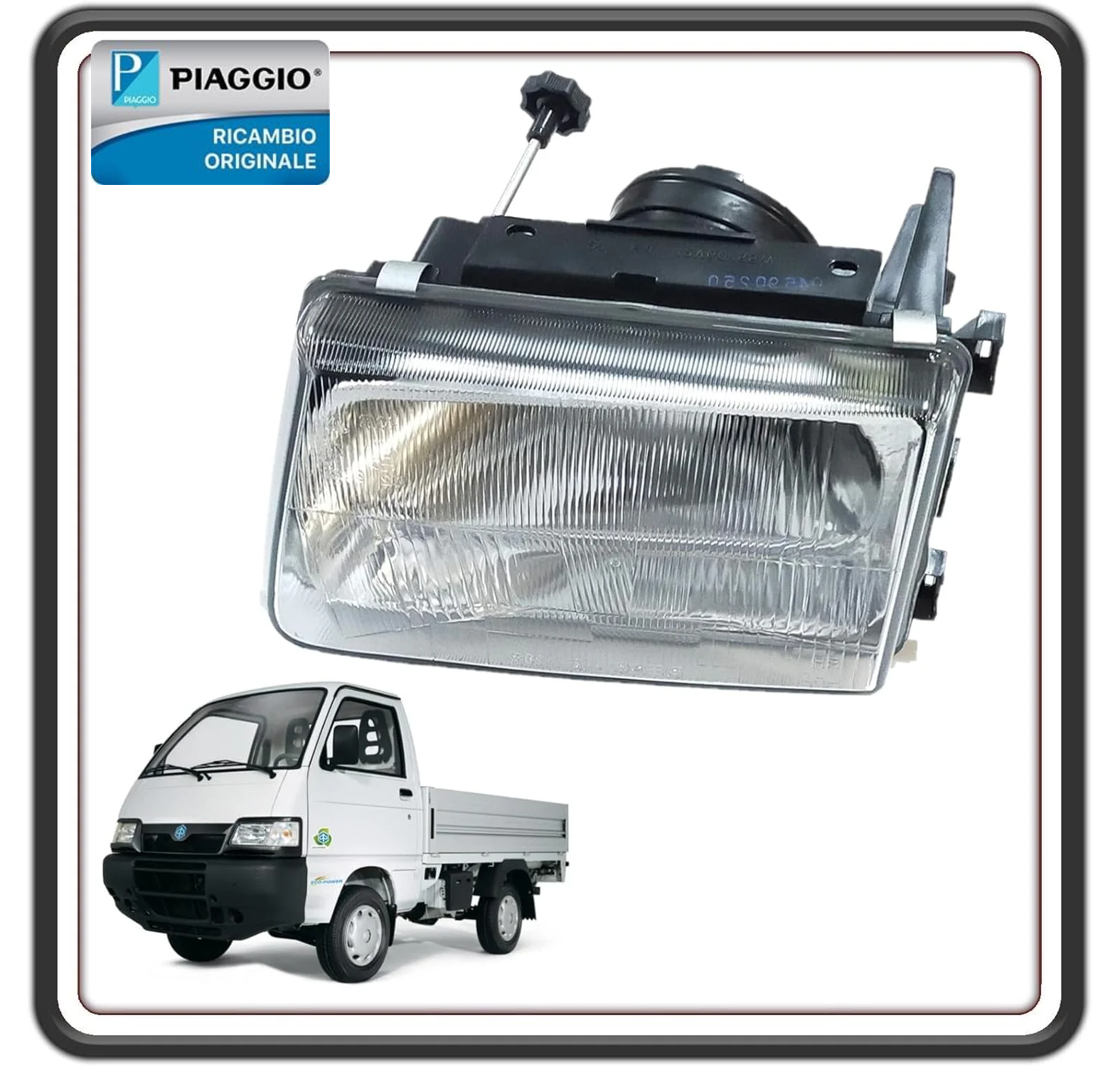 FARO FANALE PROIETTORE GRUPPO OTTICO ANTERIORE LATO SINISTRO PORTER 1300 16V FINO AL 2009 - PORTER 1200 1400 DIESEL FINO AL 2008 ORIGINALE PIAGGIO 8115087Z05000