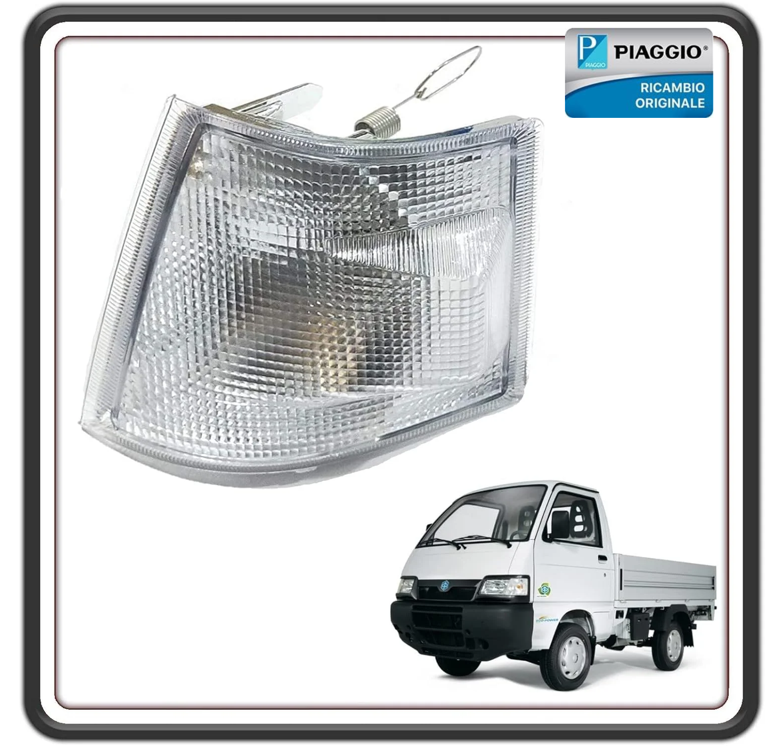 FRECCIA INDICATORE DI DIREZIONE FANALINO ANTERIORE LATO SINISTRO LATO GUIDA PER PIAGGIO PORTER 1300 16V FINO AL 2009 - PORTER 1200 1400 DIESEL ORIGINALE PIAGGIO 8152087Z05000