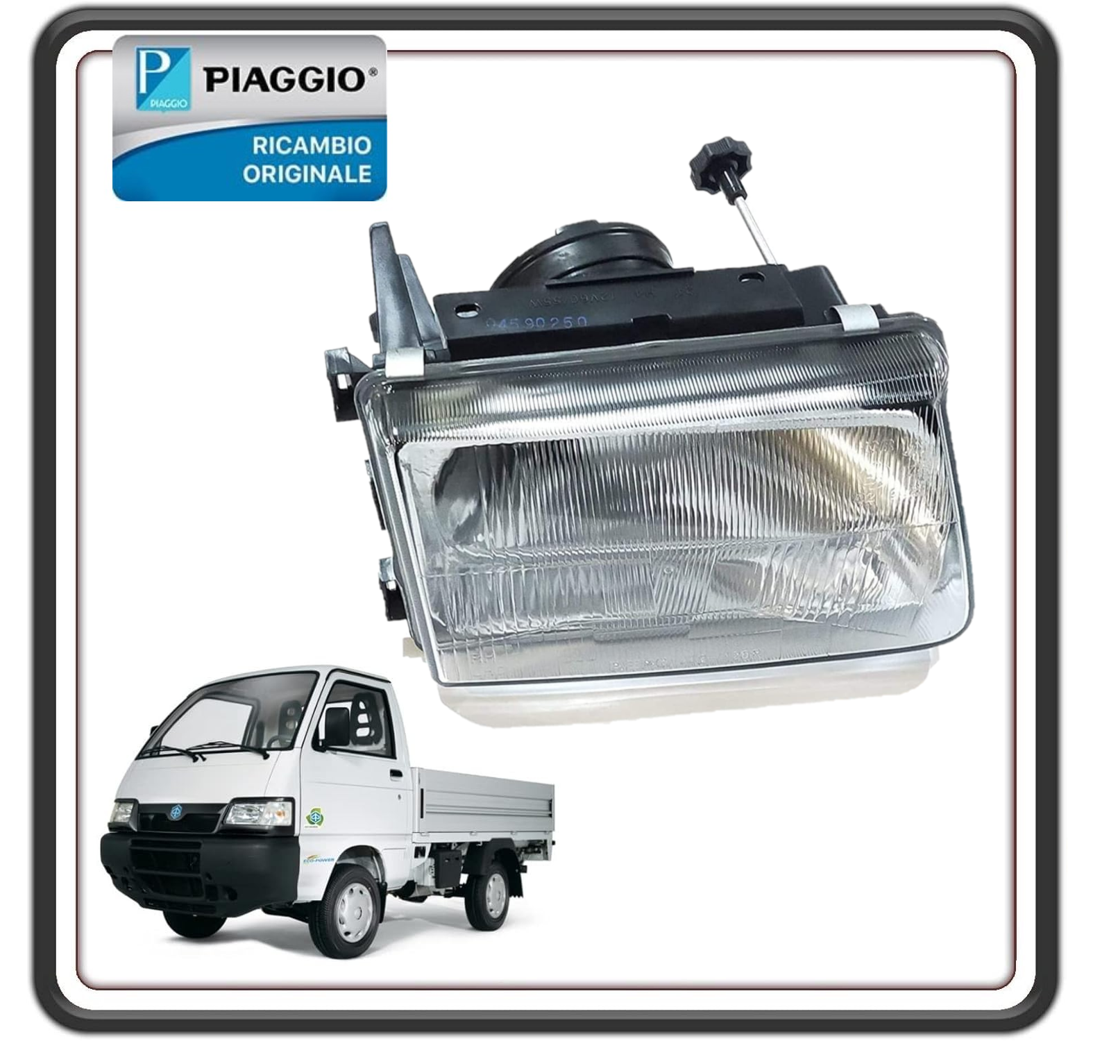 FARO FANALE PROIETTORE ANTERIORE LATO DESTRO LATO PASSEGGERO PORTER 1300 16V FINO AL 2009 - PORTER 1200 1400 DIESEL ORIGINALE PIAGGIO 8111087Z11000