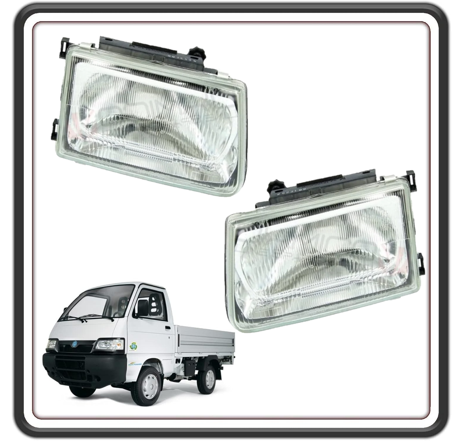 KIT COPPIA FARO FARI FANALE PROIETTORE PROIETTORI GRUPPO OTTICO ANTERIORI COMPATIBILI PER PIAGGIO PORTER 1300 16V FINO AL 2009 - PIAGGIO PORTER 1200 1400 DIESEL FINO AL 2008