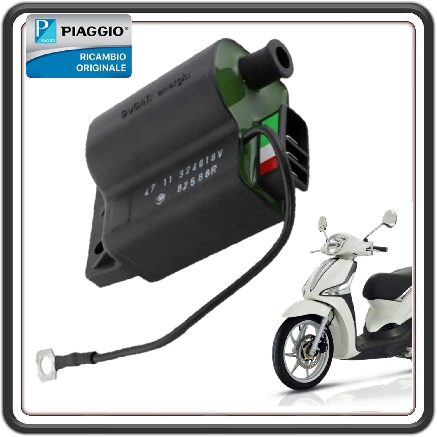 CENTRALINA BOBINA ACCENSIONE ELETTRONICA PER PIAGGIO FREE 50 - PIAGGIO LIBERTY 50 FINO AL 2005 - PIAGGIO NRG - SFERA - ZIP SP 50 - ZIP RST 50 ORIGINALE PIAGGIO 638678