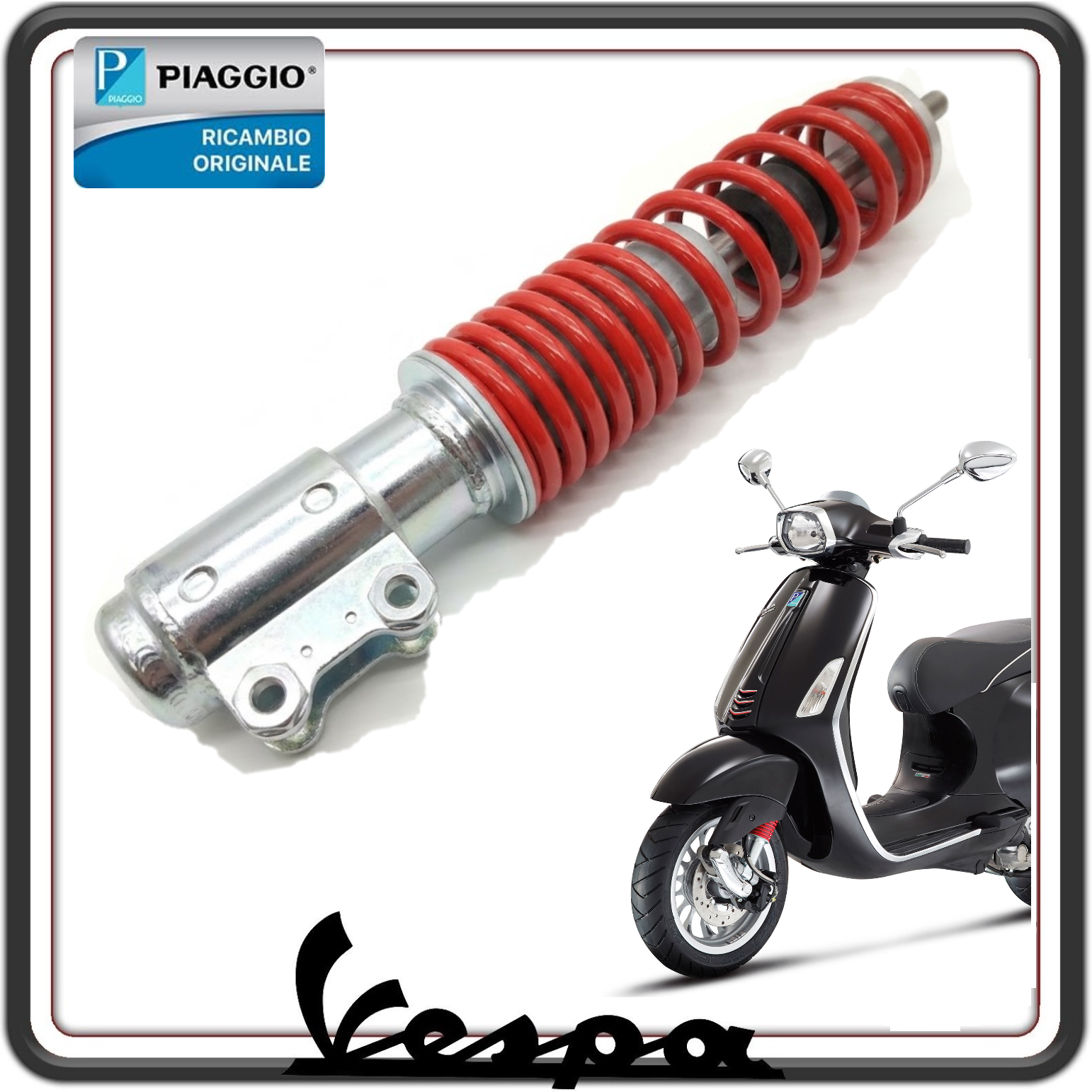AMMORTIZZATORE ANTERIORE PER PIAGGIO VESPA PRIMAVERA 50 - 150 - VESPA SPRINT 50 - 125-150 - VESPA ELETTRICA (LEGGI COMPATIBILITA') ORIGINALE PIAGGIO 1C004075R