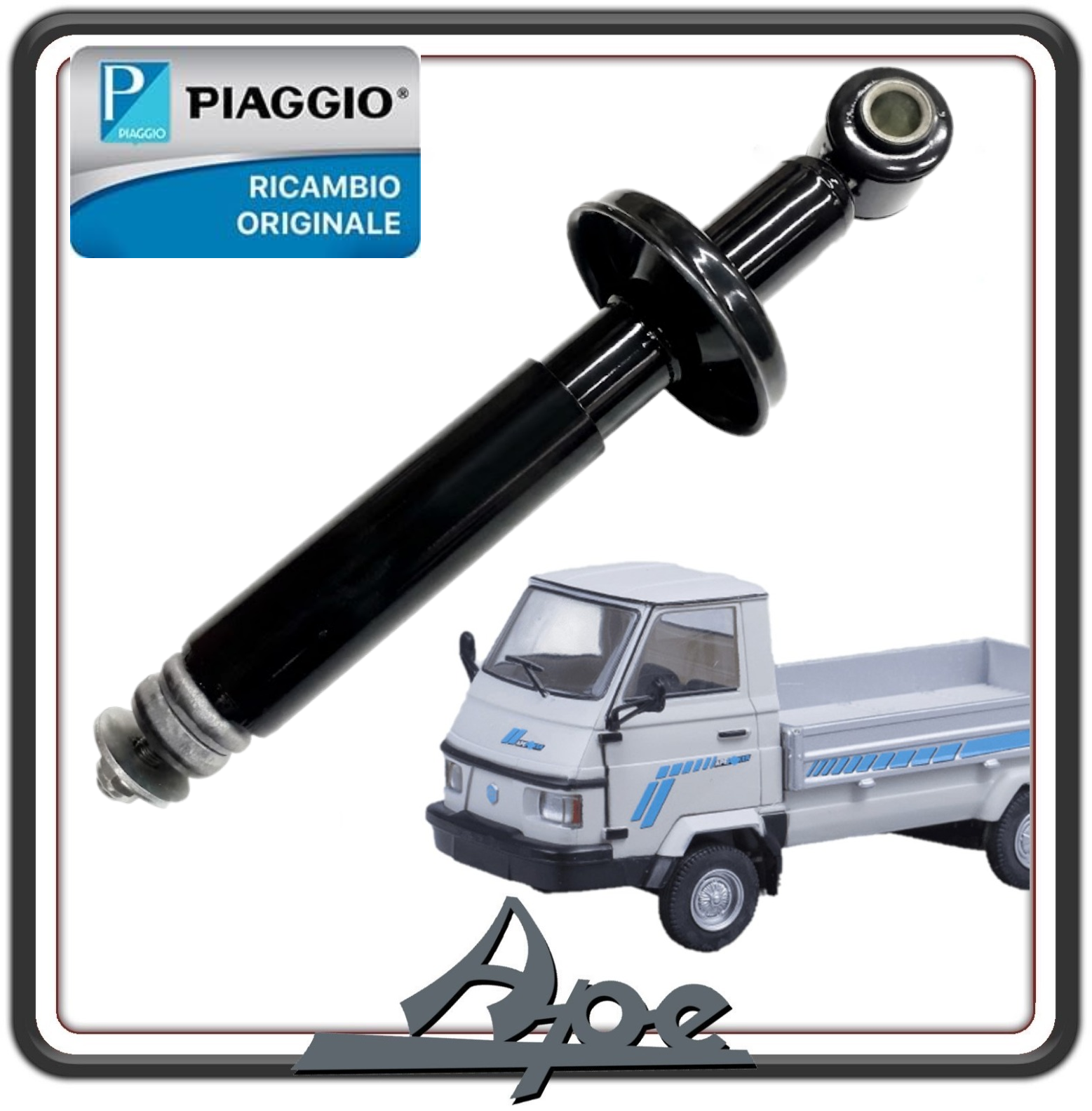 AMMORTIZZATORE ANTERIORE PER PIAGGIO APE CAR P2 - P3 DAL 1978 AL 1985 ORIGINALE PIAGGIO 566504