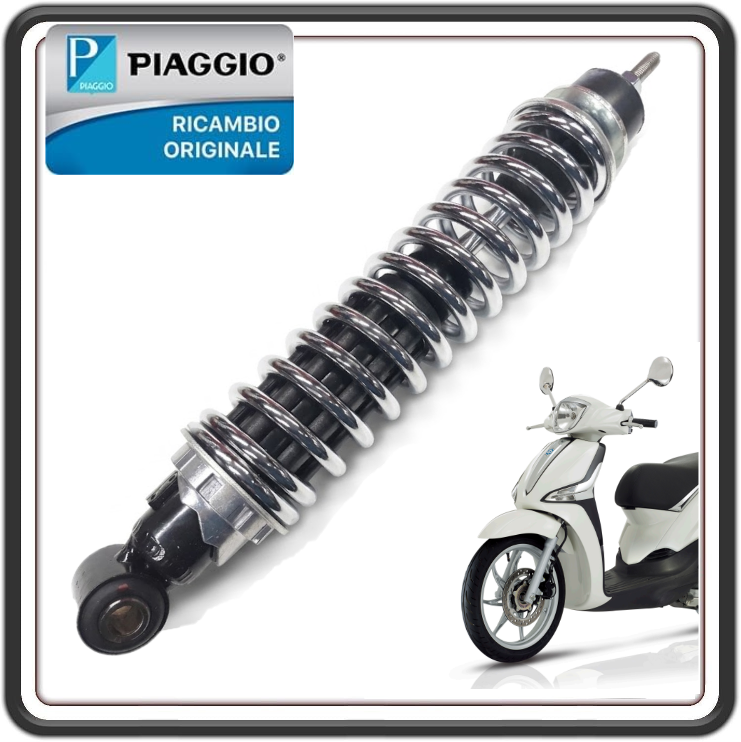 AMMORTIZZATORE POSTERIORE PER PIAGGIO LIBERTY 125 4T DAL 2013 AL 2015 - PIAGGIO LIBERTY 150 4T DAL 2013 AL 2014 ORIGINALE PIAGGIO 666270