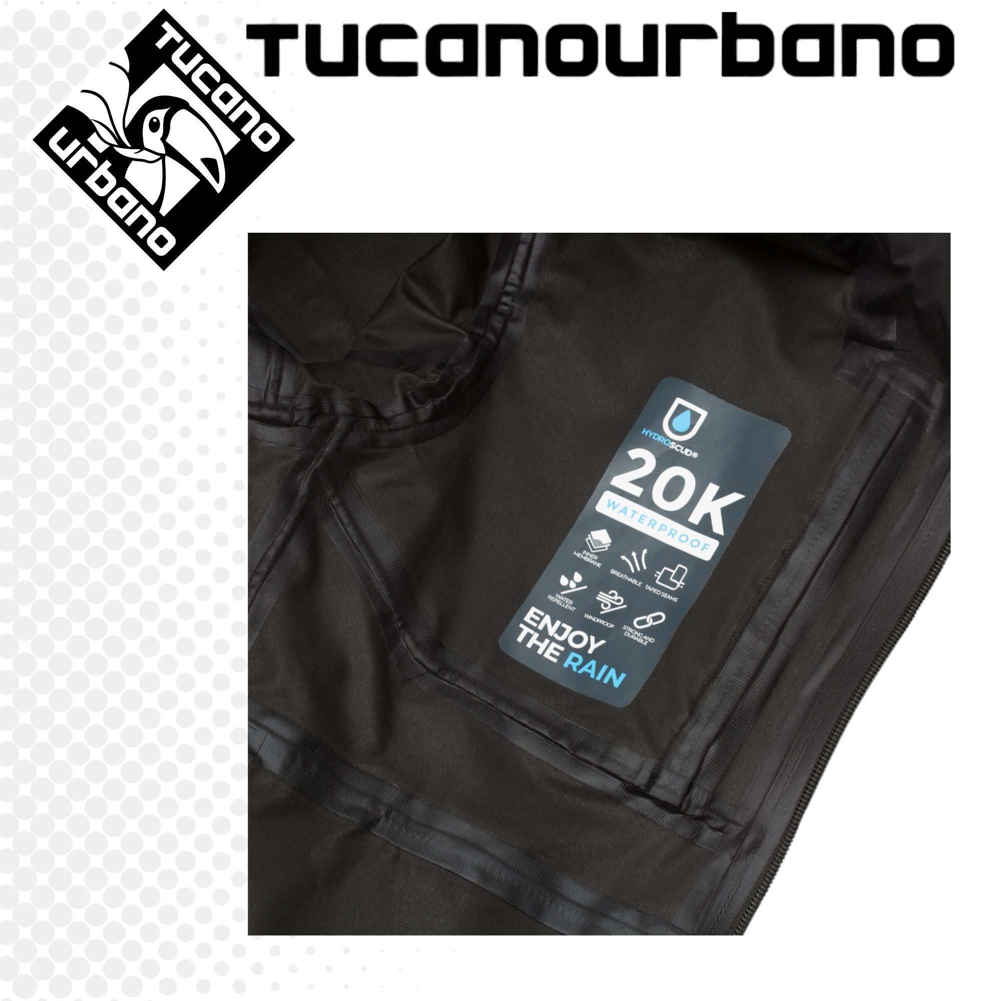Giacca Antipioggia Antivento Tucano Urbano FEELDRY HYDROSCUD® Nera
