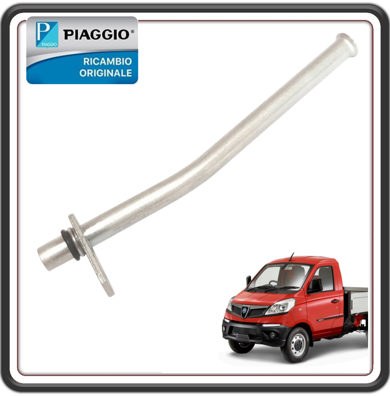 TUBO ASTA LIVELLO OLIO PER PIAGGIO PORTER MULTITECH DAL 2015 AL 2020 - PORTER MAXXI MULTITECH DAL 2015 AL 2020 - PORTER NP6 TUTTI I MODELLI ORIGINALE PIAGGIO 1F000865