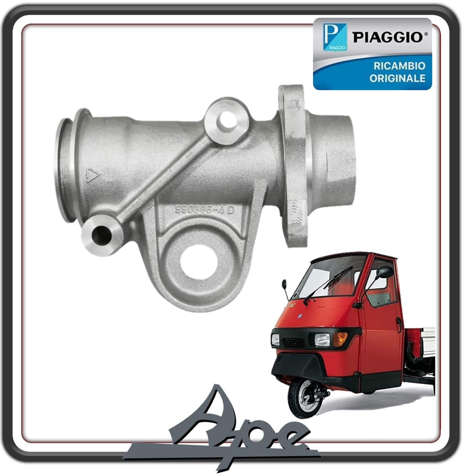 MOZZETTO RUOTA POSTERIORE DESTRO PER PIAGGIO APE 50 TUTTI I MODELLI ORIGINALE PIAGGIO 1199372