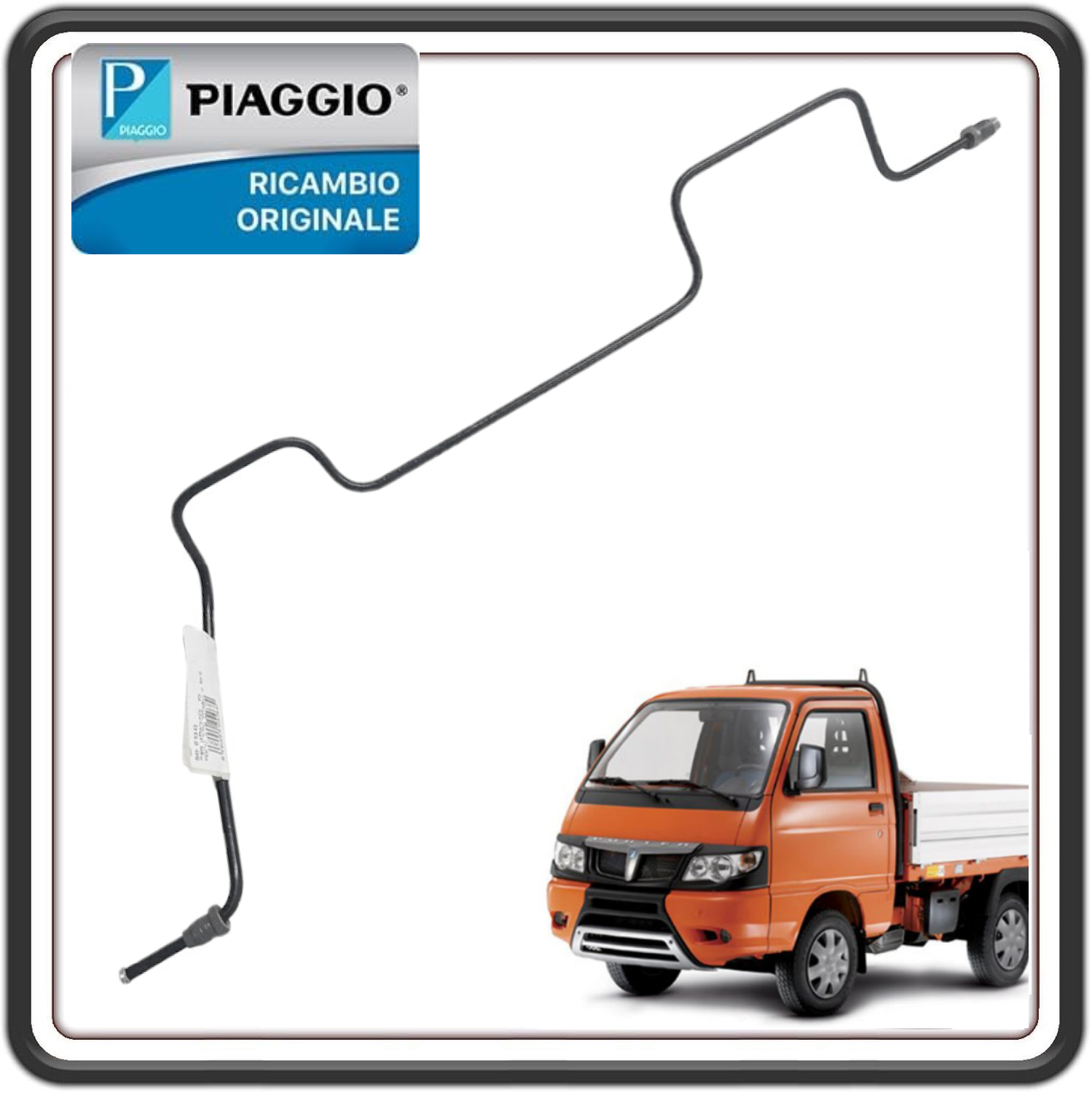 TUBO FRENO POSTERIORE DESTRO PER PIAGGIO PORTER D120 DIESEL DAL 2010 AL 2015 ORIGINALE PIAGGIO 837216