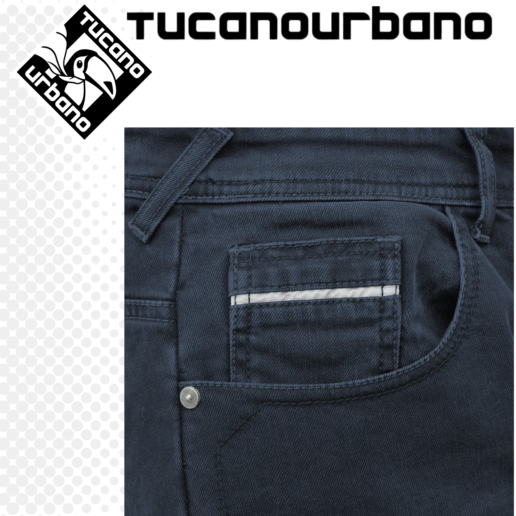 JEANS TUCANO URBANO ZENO SHORT BLU SCURO