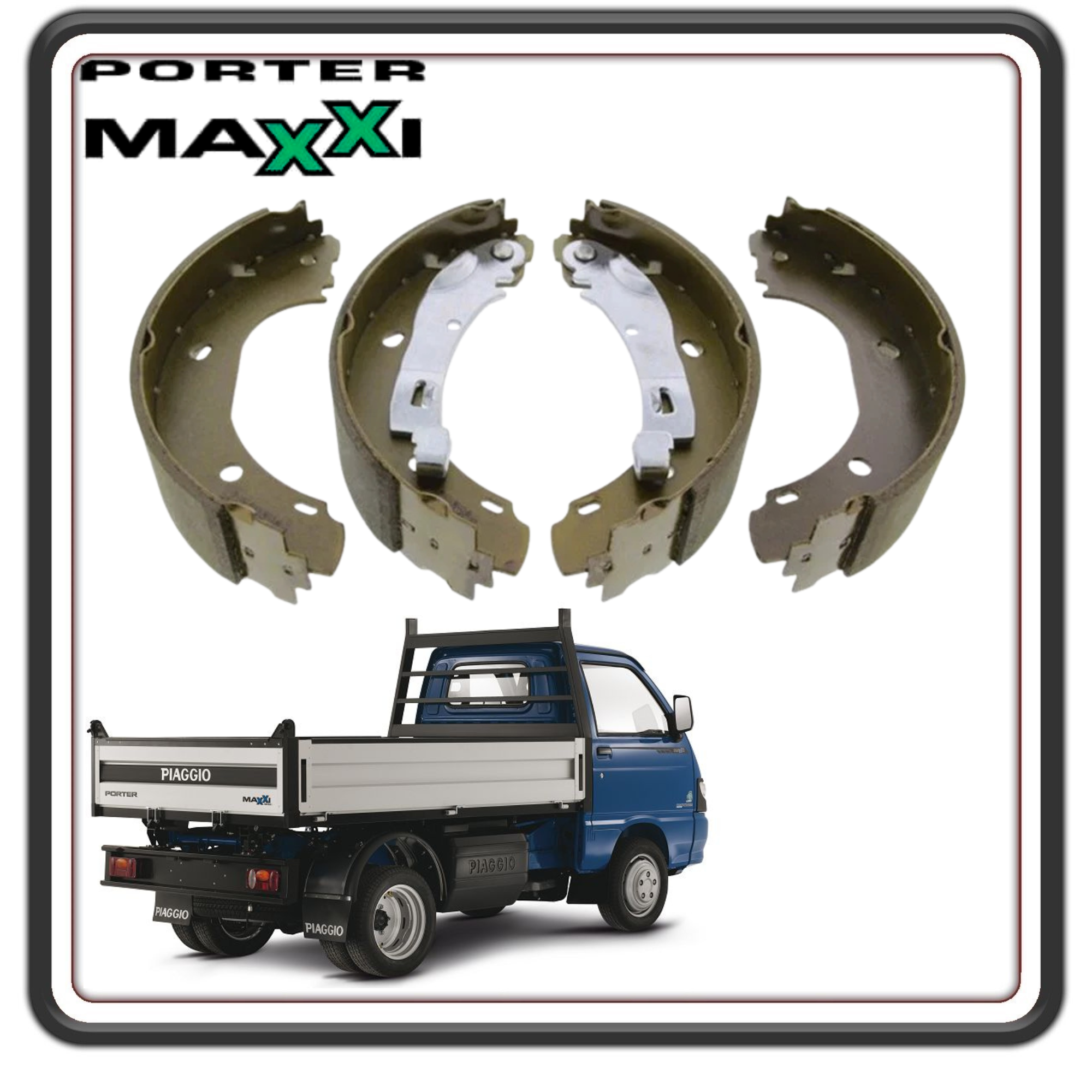KIT GANASCE CEPPI FRENO FRENI POSTERIORI PER PIAGGIO PORTER MAXXI