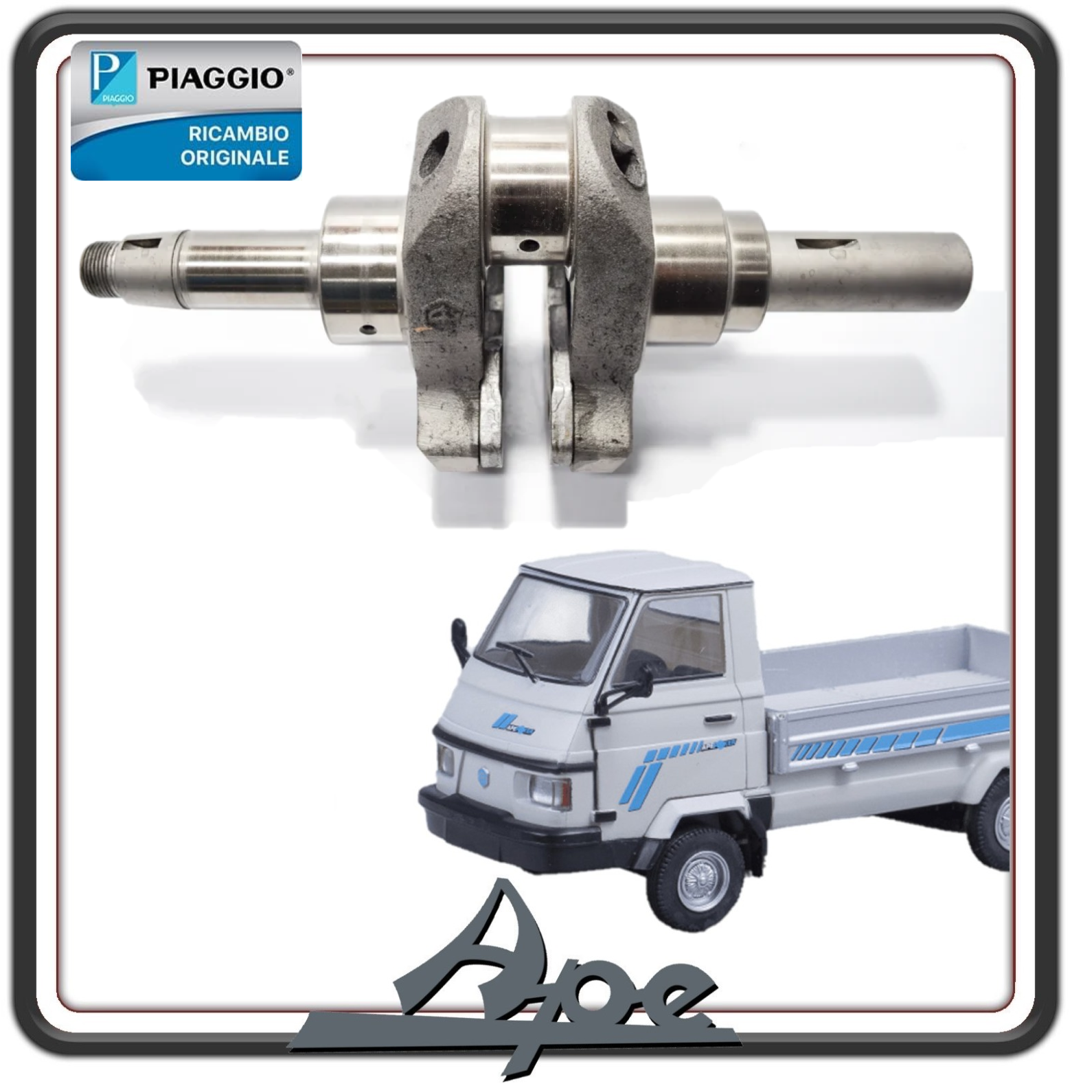 ALBERO MOTORE PER PIAGGIO APE POKER BENZINA ORIGINALE PIAGGIO 4312666