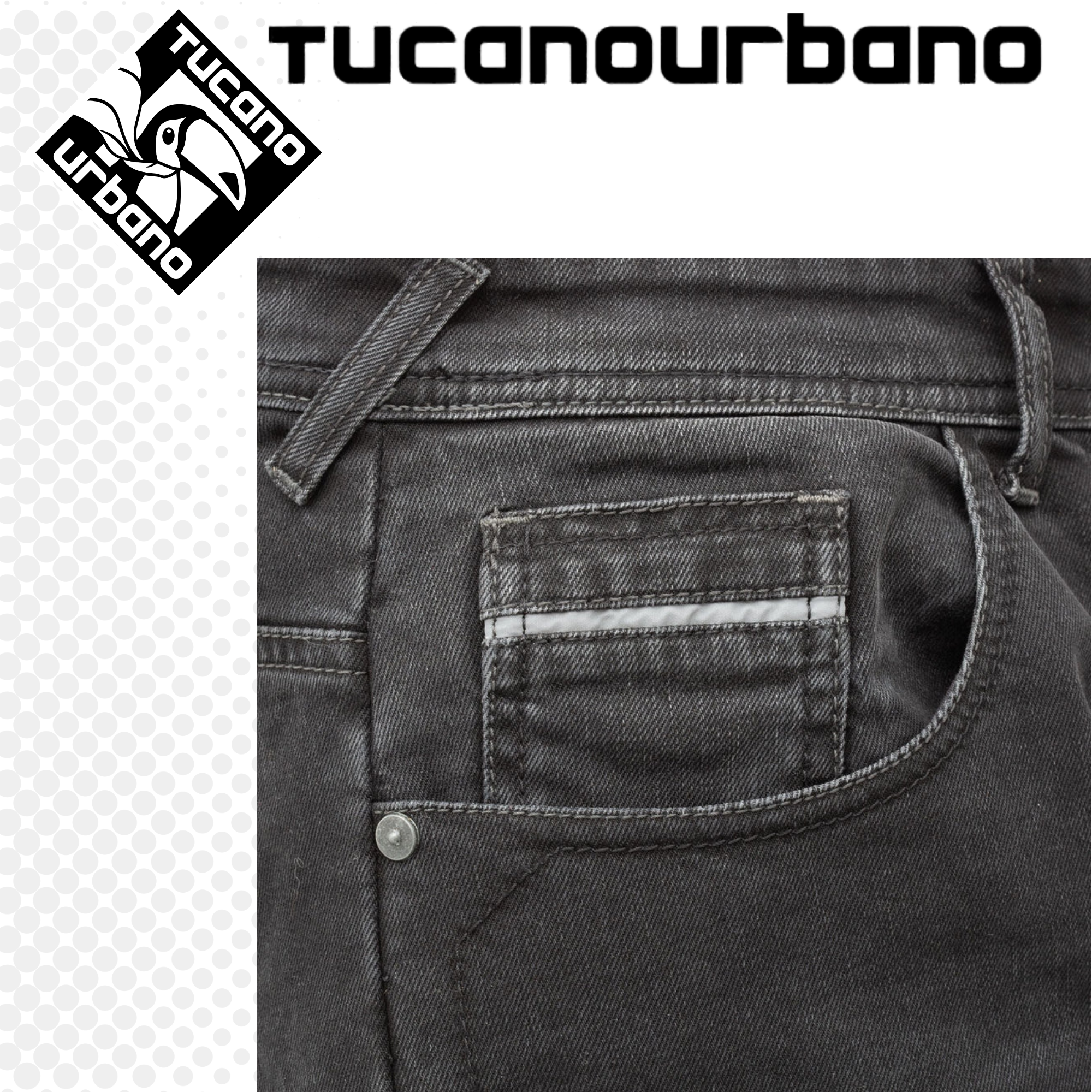 JEANS TUCANO URBANO ZENO SHORT NERO