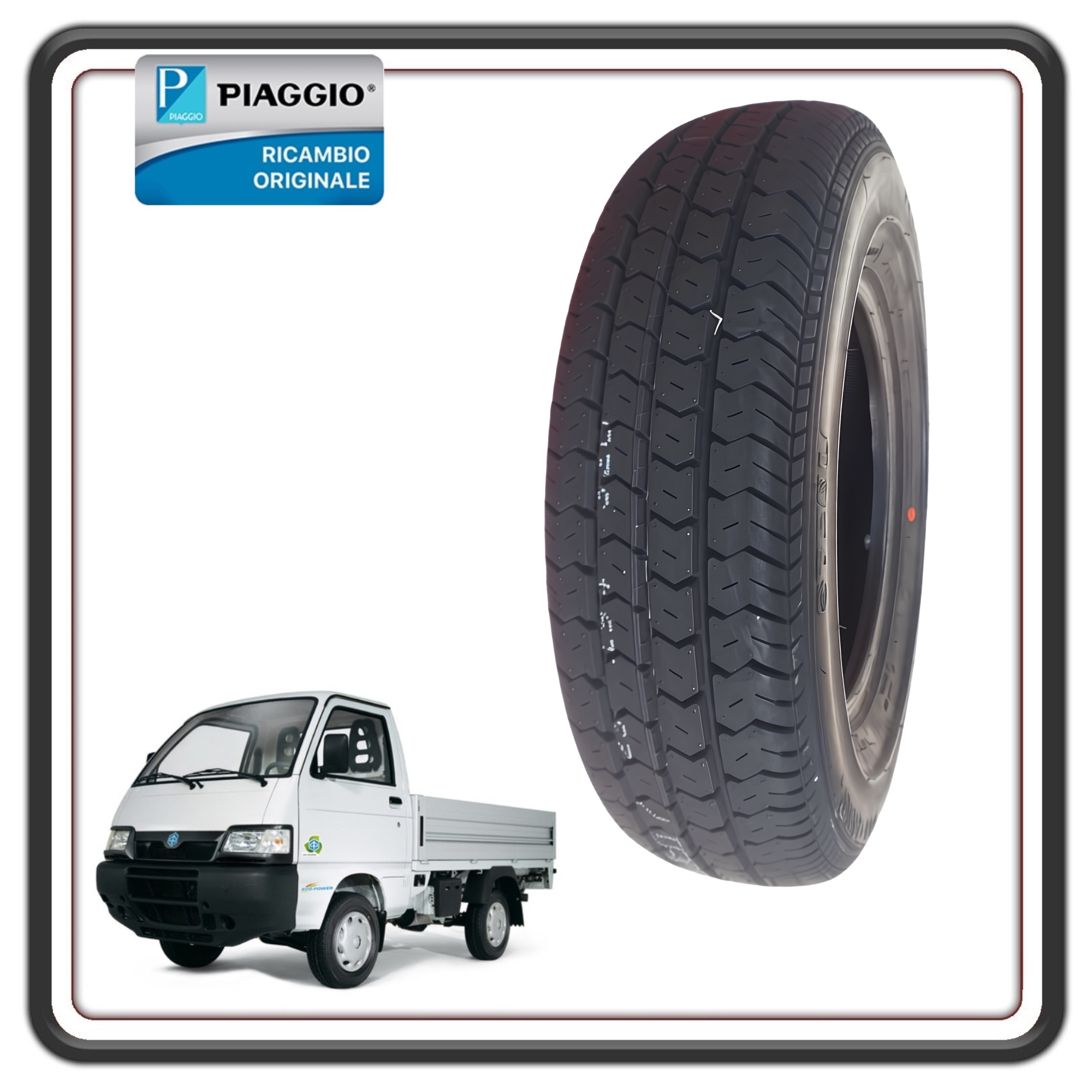 PNEUMATICO GOMMA COPERTONE 155 R12C 88/86R CSR PER PIAGGIO PORTER - QUARGO (LEGGI I MODELLI) ORIGINALE PIAGGIO 1E004546
