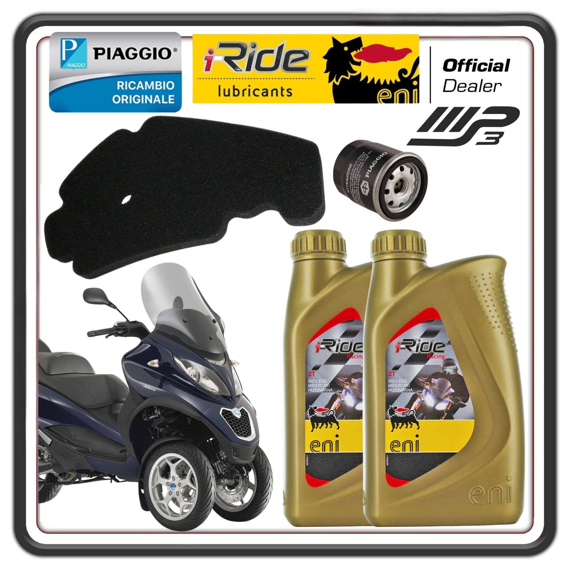 KIT TAGLIANDO PER PIAGGIO MP3 125 - MP3 300
