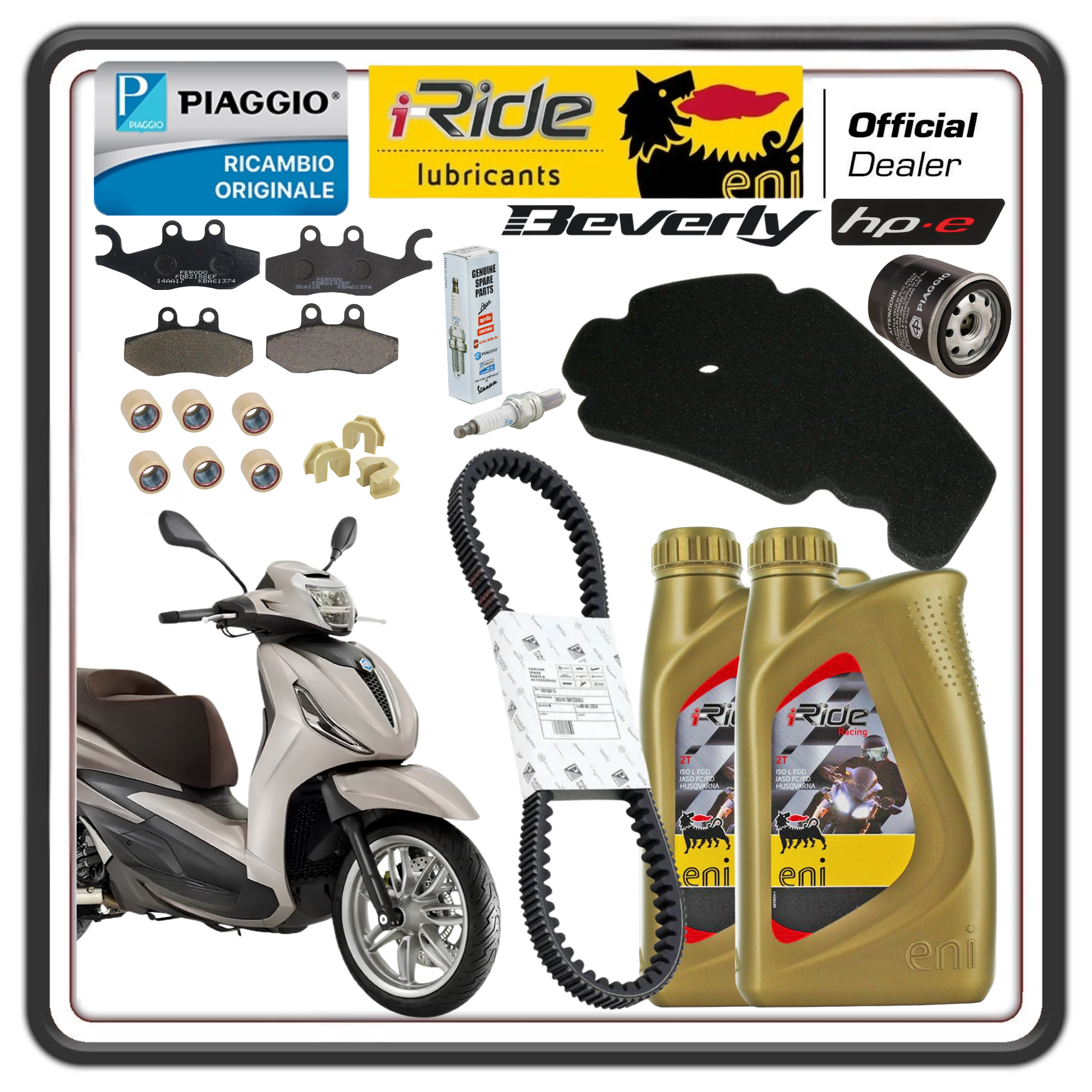 KIT TAGLIANDO PER PIAGGIO BEVERLY 300 HPE COMPLETO (2021 - 2025)