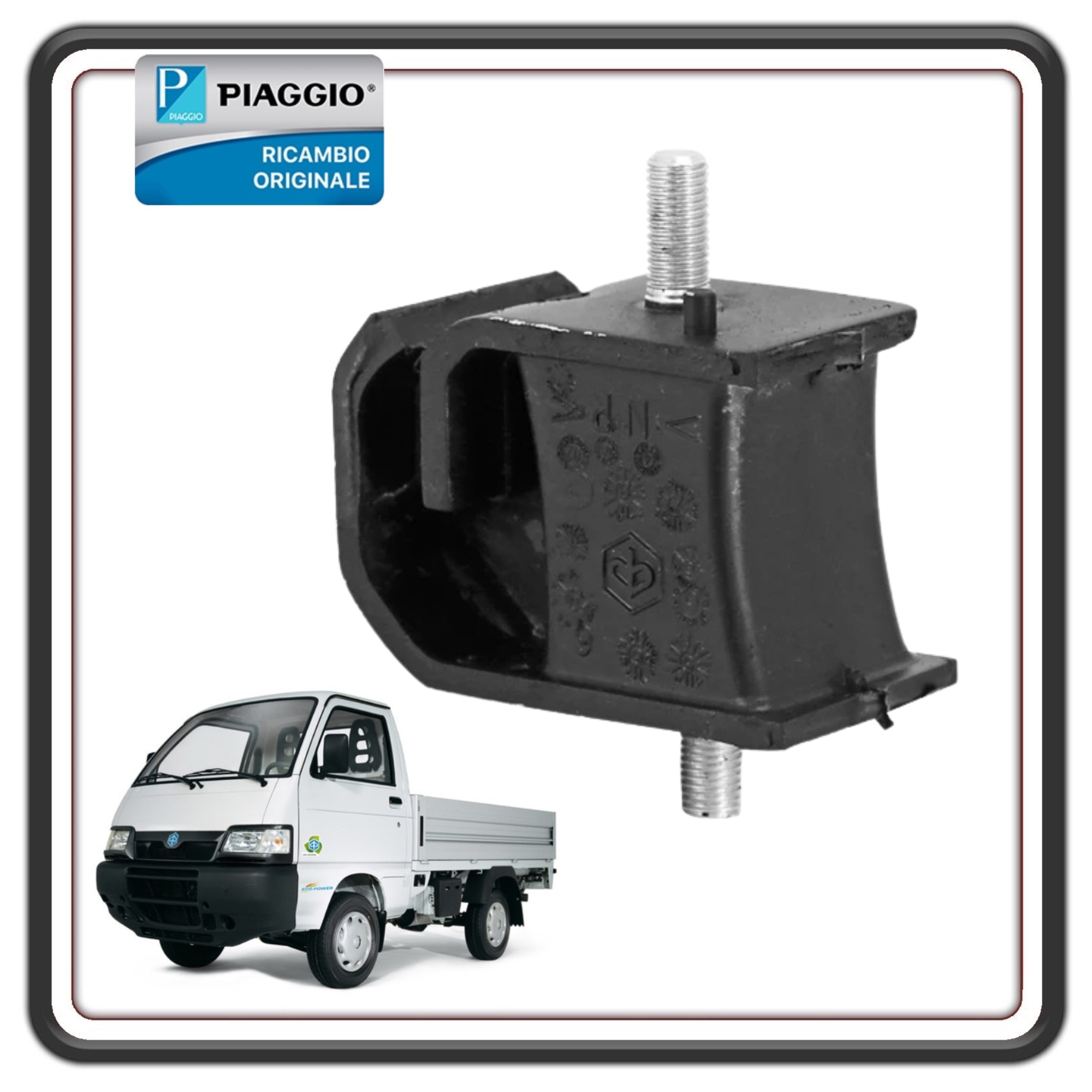 SUPPORTO ELASTICO MOTORE LATO SINISTRO PER PIAGGIO PORTER 1200 1400 DIESEL - PIAGGIO PORTER D120 ORIGINALE PIAGGIO B004758
