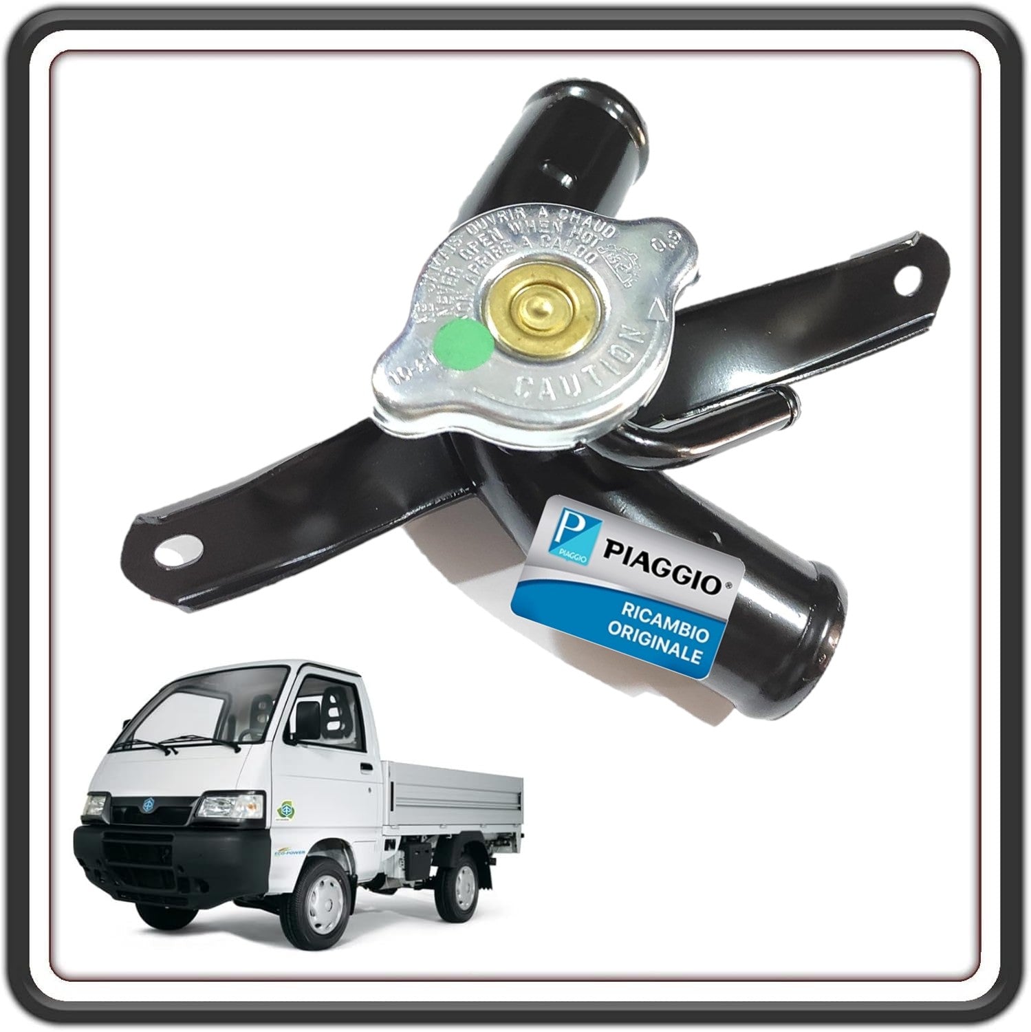 RACCORDO BOCCHETTONE RADIATORE TUBO ACQUA SUPERIORE PORTER 1200 1400 DIESEL FINO AL 2005 ORIGINALE PIAGGIO 566749