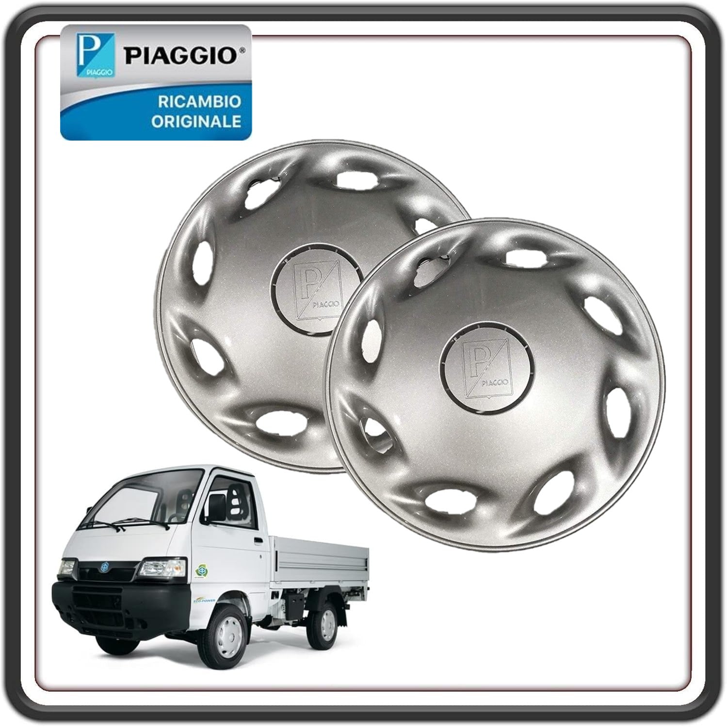 KIT 2 COPRIRUOTA COPRIRUOTE COPPE COPRICERCHI COPRICERCHIO RUOTA DA 12