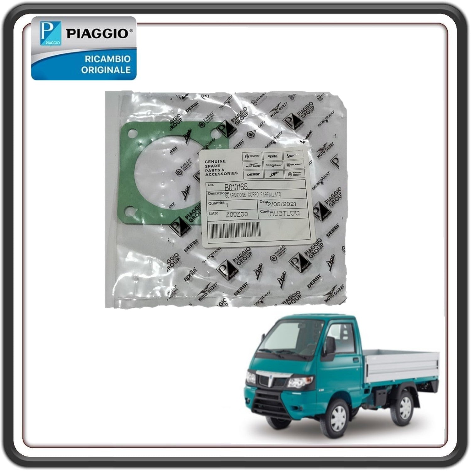 GUARNIZIONE CORPO FARFALLATO PORTER MULTITECH ORIGINALE PIAGGIO B010165