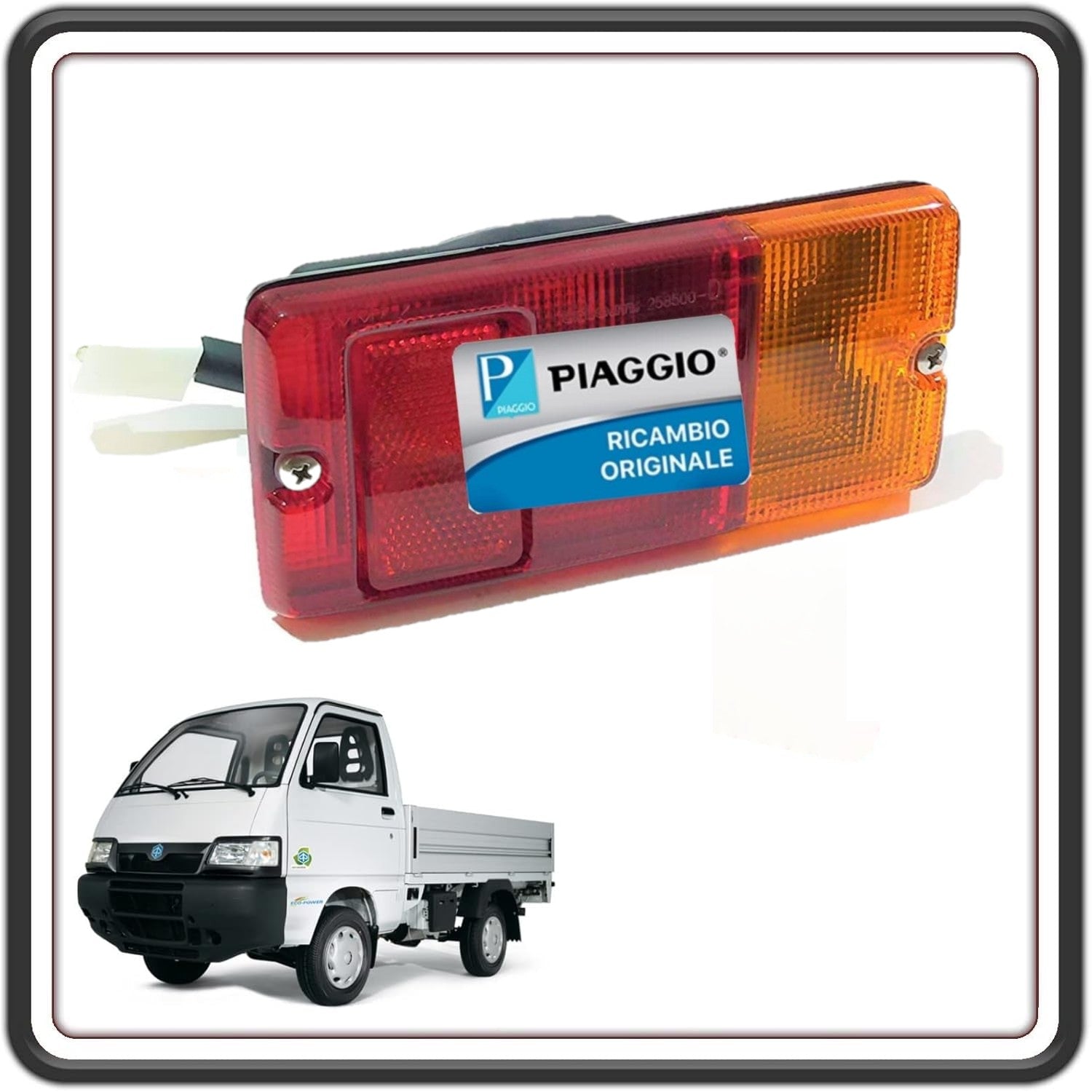 FRECCIA FANALE INDICATORE DI DIREZIONE POSTERIORE LATO DESTRO PIAGGIO PORTER 1300 16V - PORTER 1200 1400 DIESEL ORIGINALE PIAGGIO 8155087Z01000