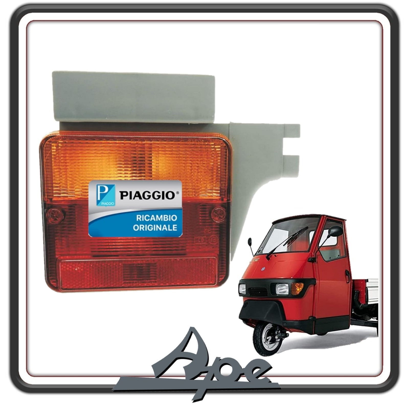 FRECCIA INDICATORE DI DIREZIONE FANALE FARO POSTERIORE LATO SINISTRO PER PIAGGIO APE 50 ORIGINALE PIAGGIO 261468