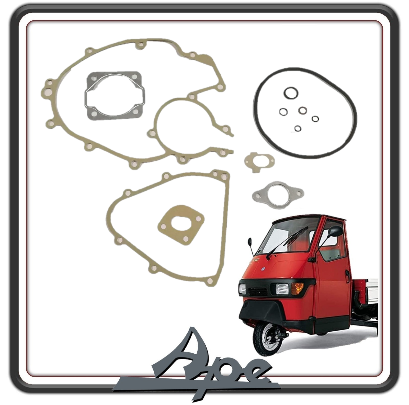 KIT SERIE GUARNIZIONI MOTORE COMPLETO PIAGGIO APE 50 ORIGINALE PIAGGIO 153912