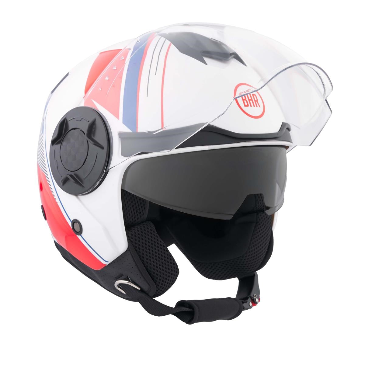BHR - CASCO JET 830 FLASH COOL WHITE - DOPPIA VISIERA