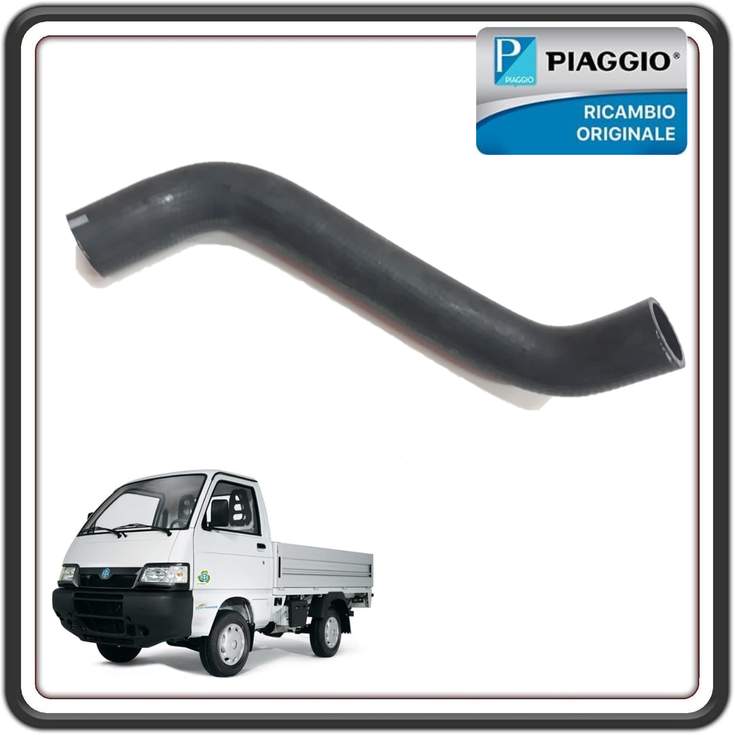 TUBO MANICOTTO MANDATA RADIATORE N°3 PER PIAGGIO PORTER 1300 16V MOTORE DAIHATSU FINO AL 2009 - PIAGGIO PORTER MAXXI D120 - PIAGGIO PORTER D120 - PIAGGIO PORTER MULTITECH EURO 4-5 ORIGINALE PIAGGIO B004741